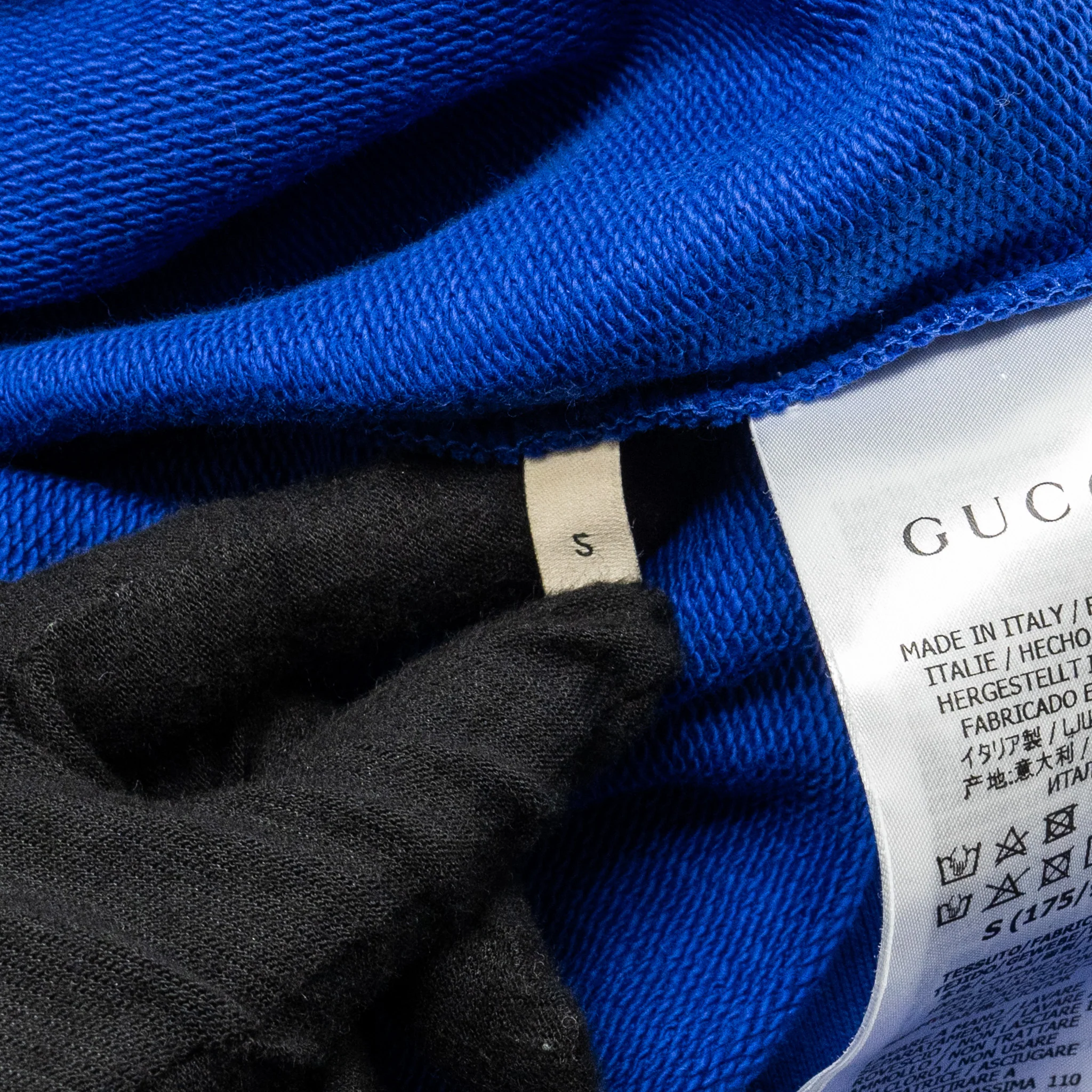 Gucci Size S 25 Gucci Eschatology Blind for Love Hoodie Cotton Blue/Yellow - Image 8