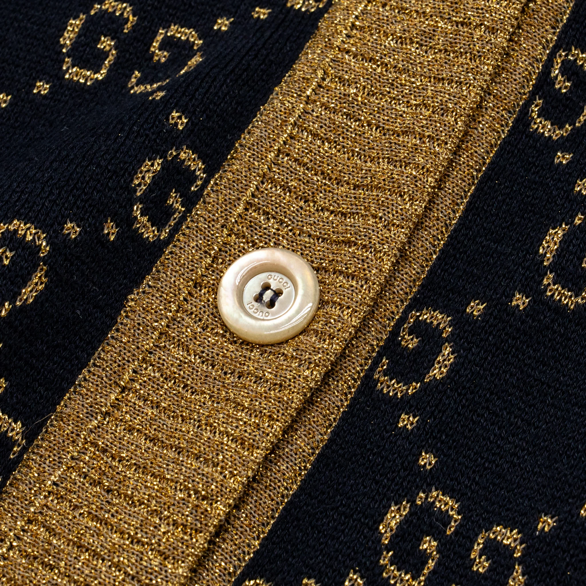 Gucci size S Cardigan cotton navy/gold - Image 4