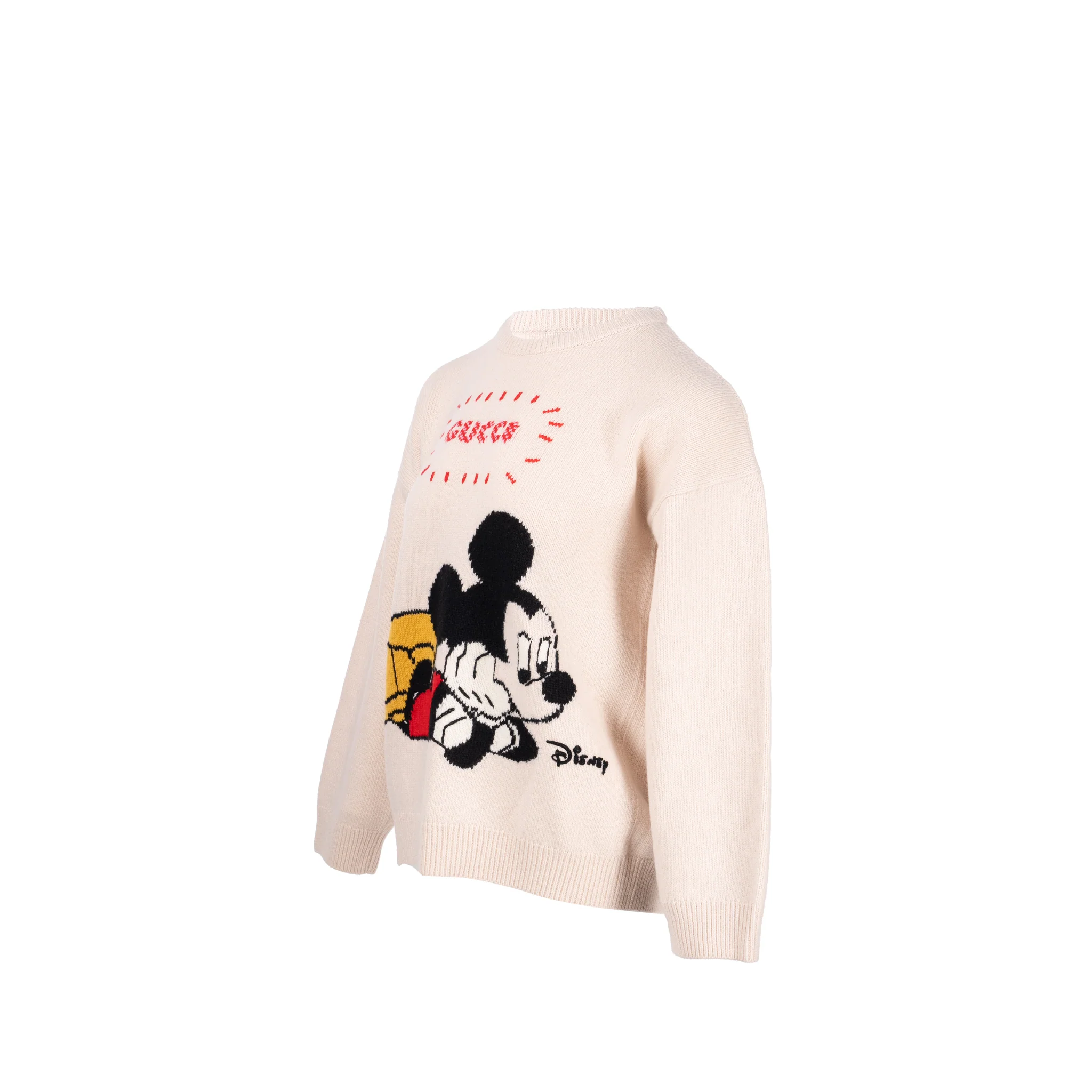 Gucci Size S Disney Limited Edition Mickey Mouse Sweater Wool Light Pink/Multicolour - Image 2