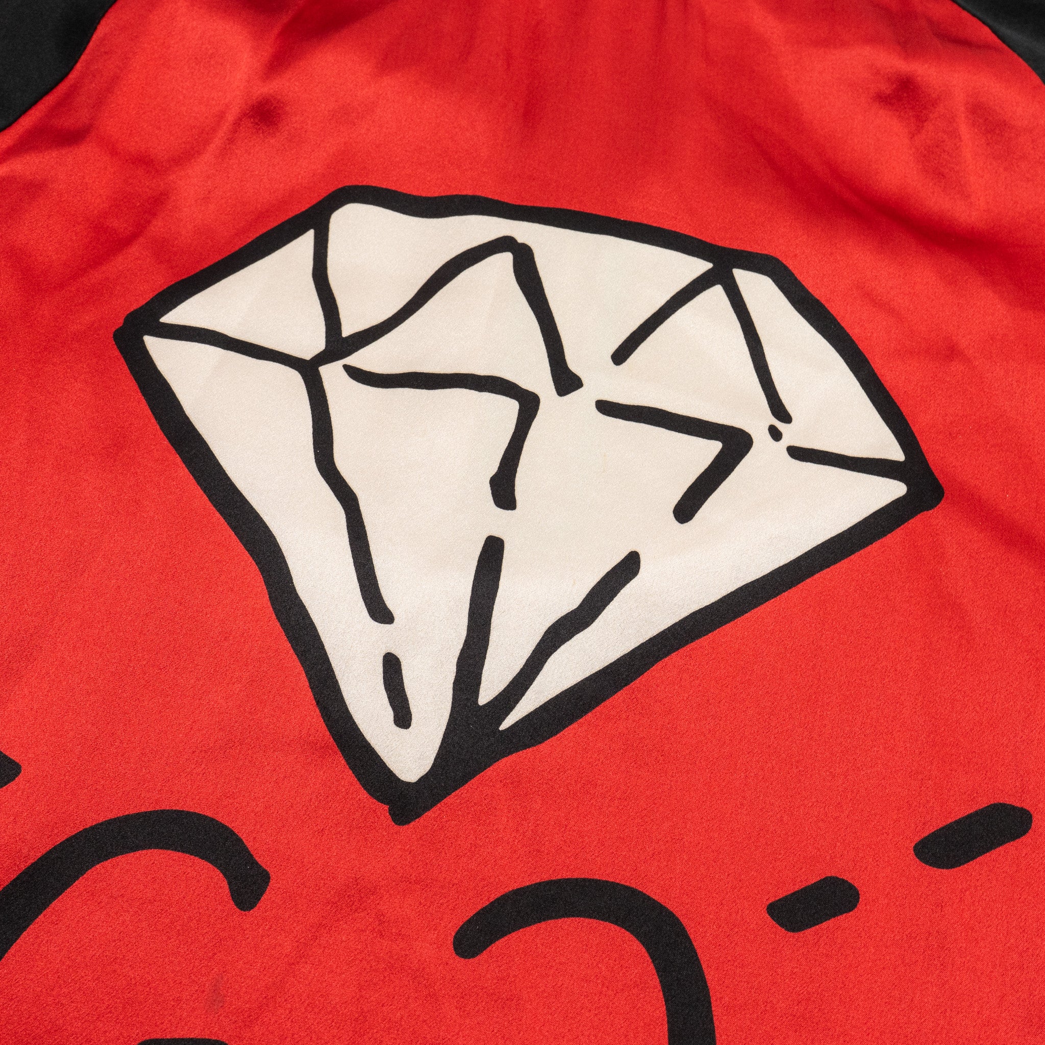 Gucci Size S Ghost Diamond Dress Silk Black/Red/White - Image 5