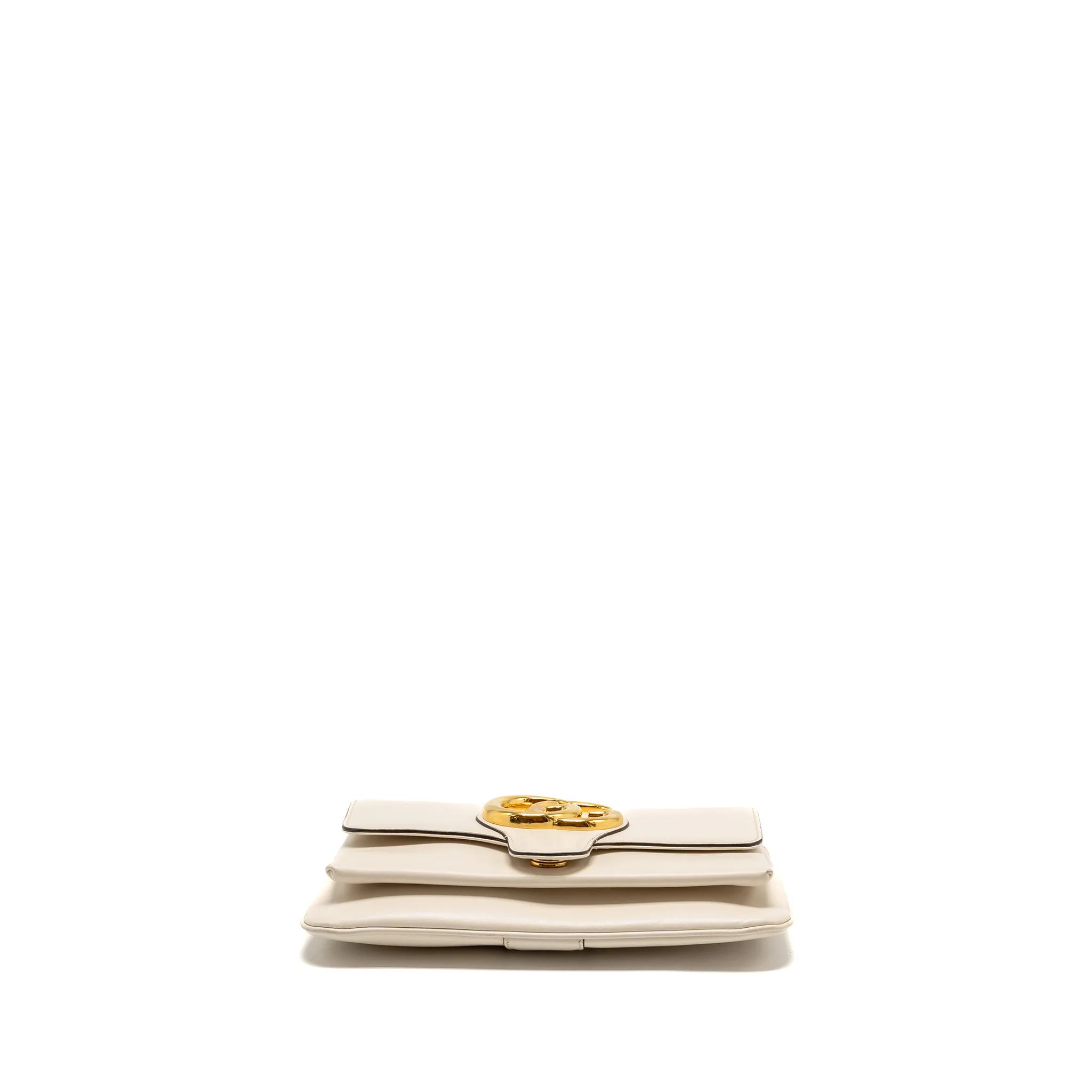 Gucci Small Arli Flap Bag Calfskin White GHW - Image 5