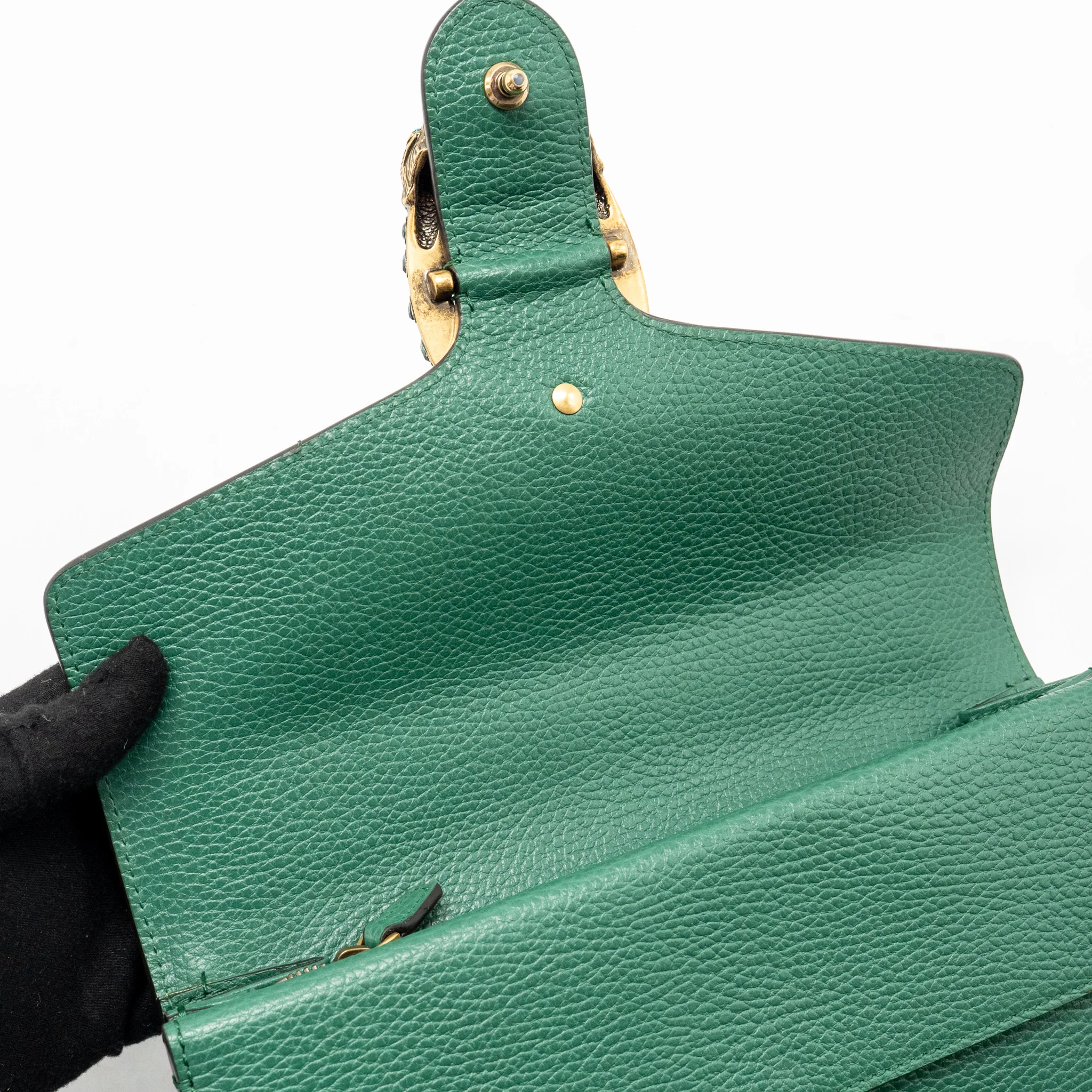 Gucci Small Dionysus bag calfskin green GHW - Image 13