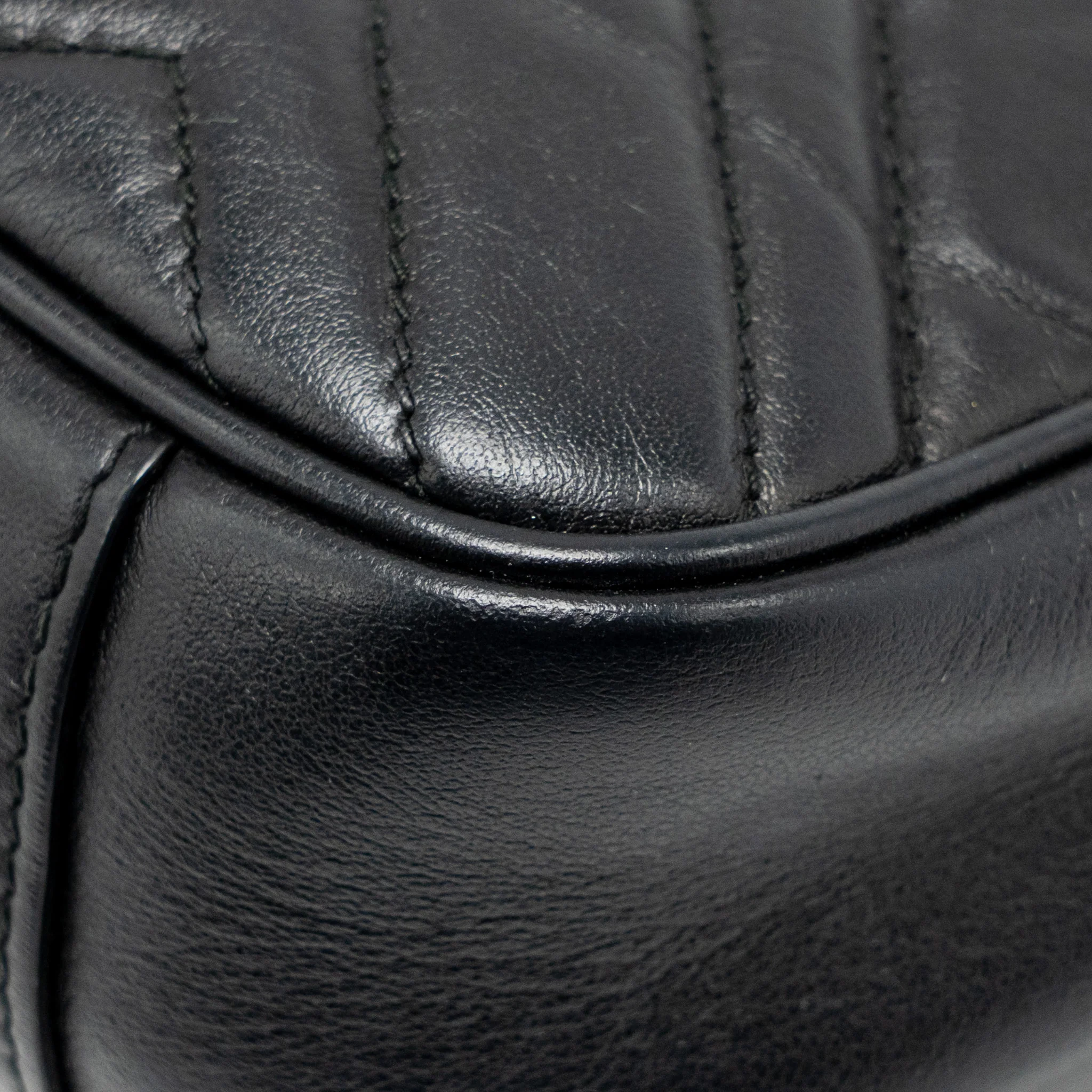 Gucci Small GG Marmont Shoulder Bag Calfskin Black GHW - Image 11