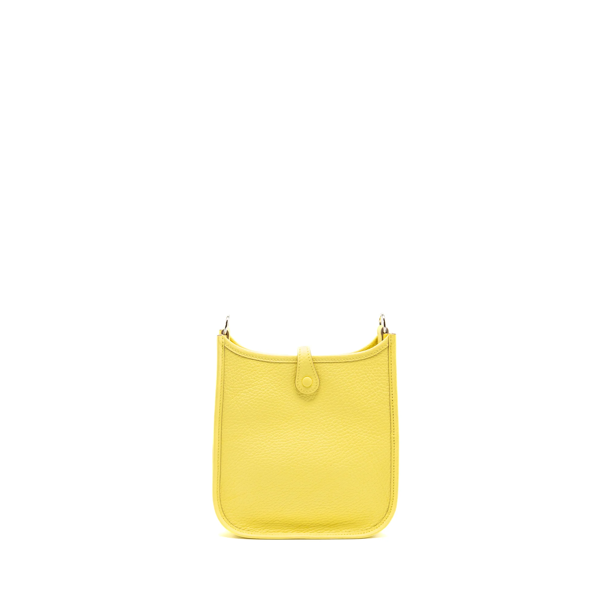 Hermes Mini Evelyne Clemence Limoncello SHW Stamp W - Image 2