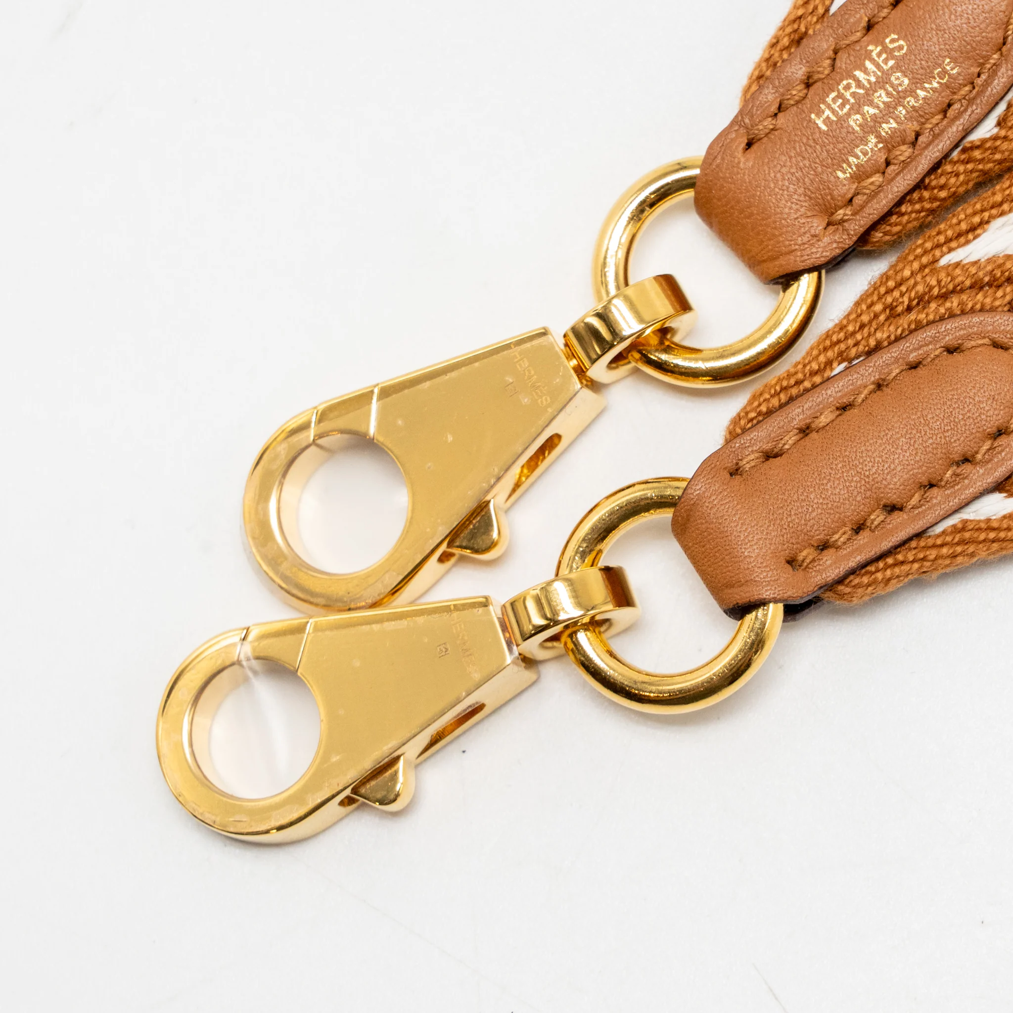 Hermes 105cm Sangle cavale 25mm bag strap gold GHW stamp D - Image 4