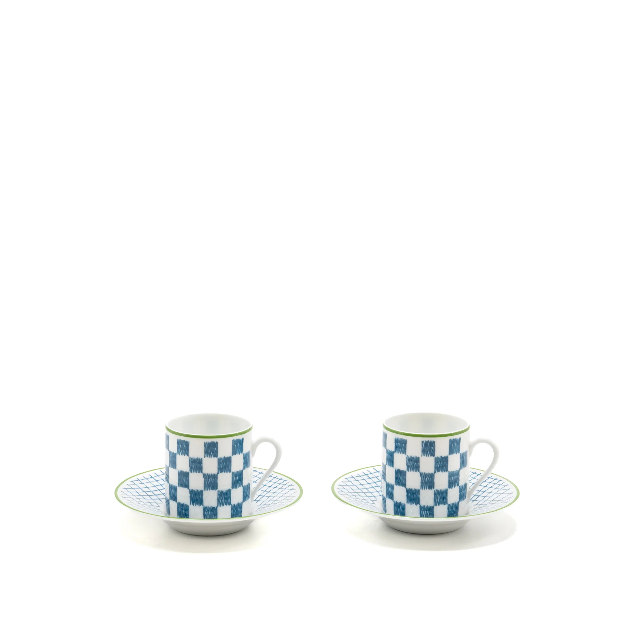 Hermes A Walk In The Garden Coffee Cup and Saucer Blue (2 Sets)