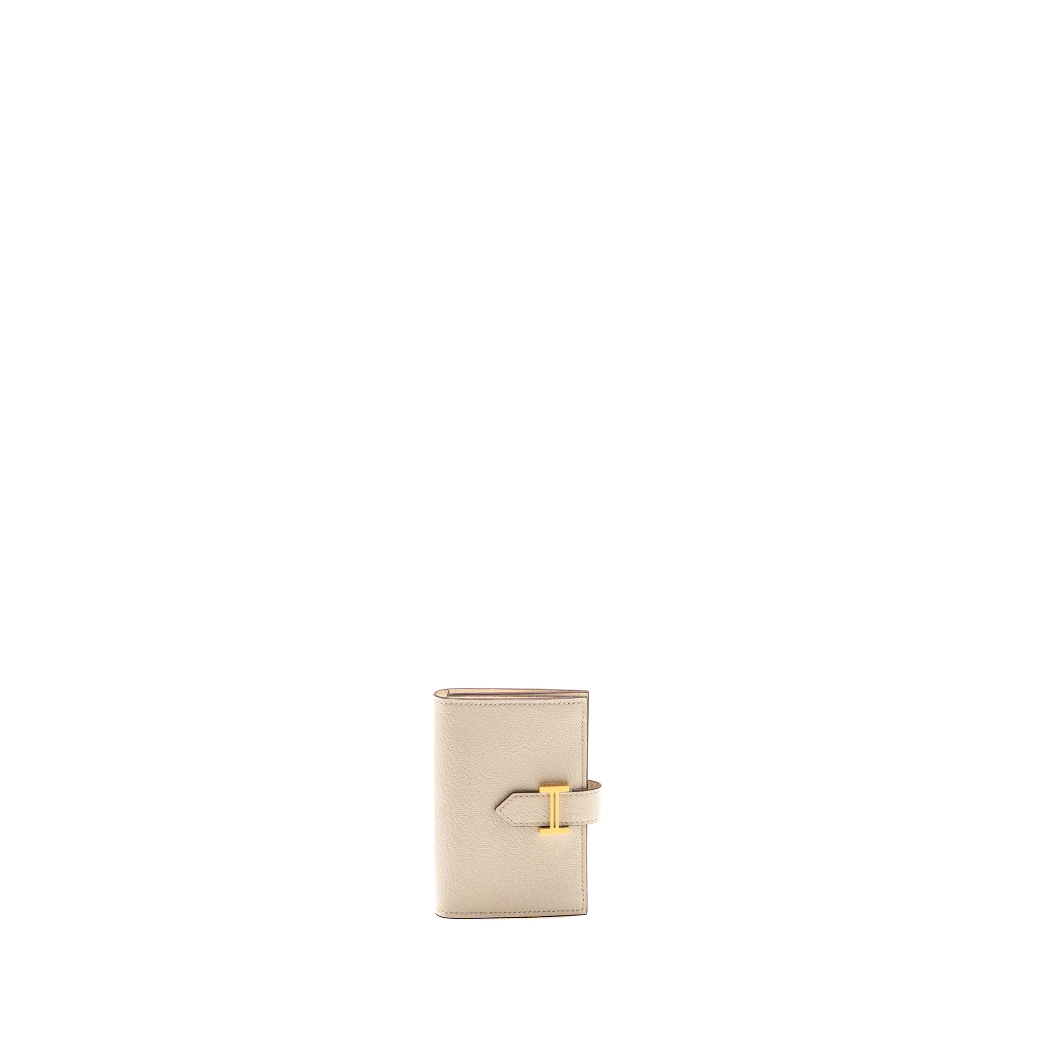 Hermes Bearn card holder chèvre mysore goatskin Nata GHW stamp U