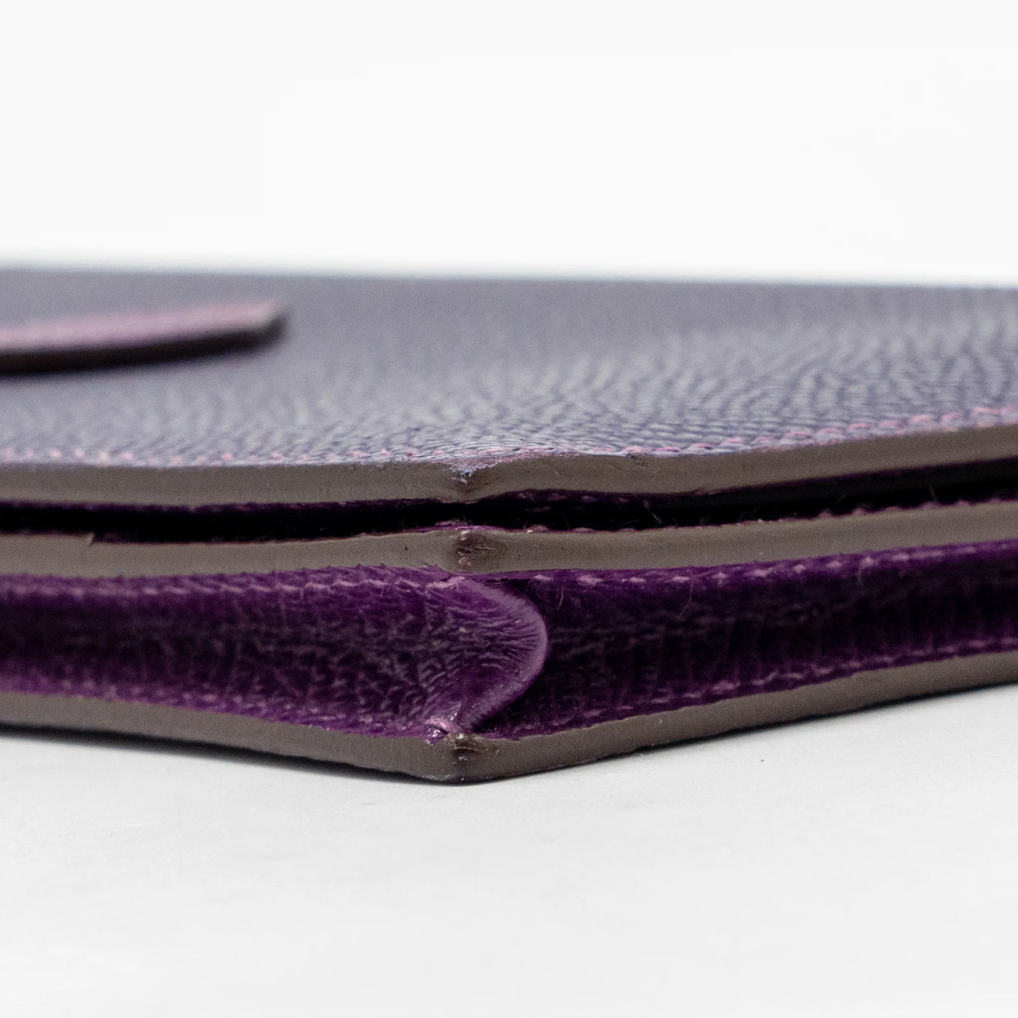 Hermes Bearn Wallet Special Order Epsom Purple/Multicolour GHW Stamp Square R - Image 8
