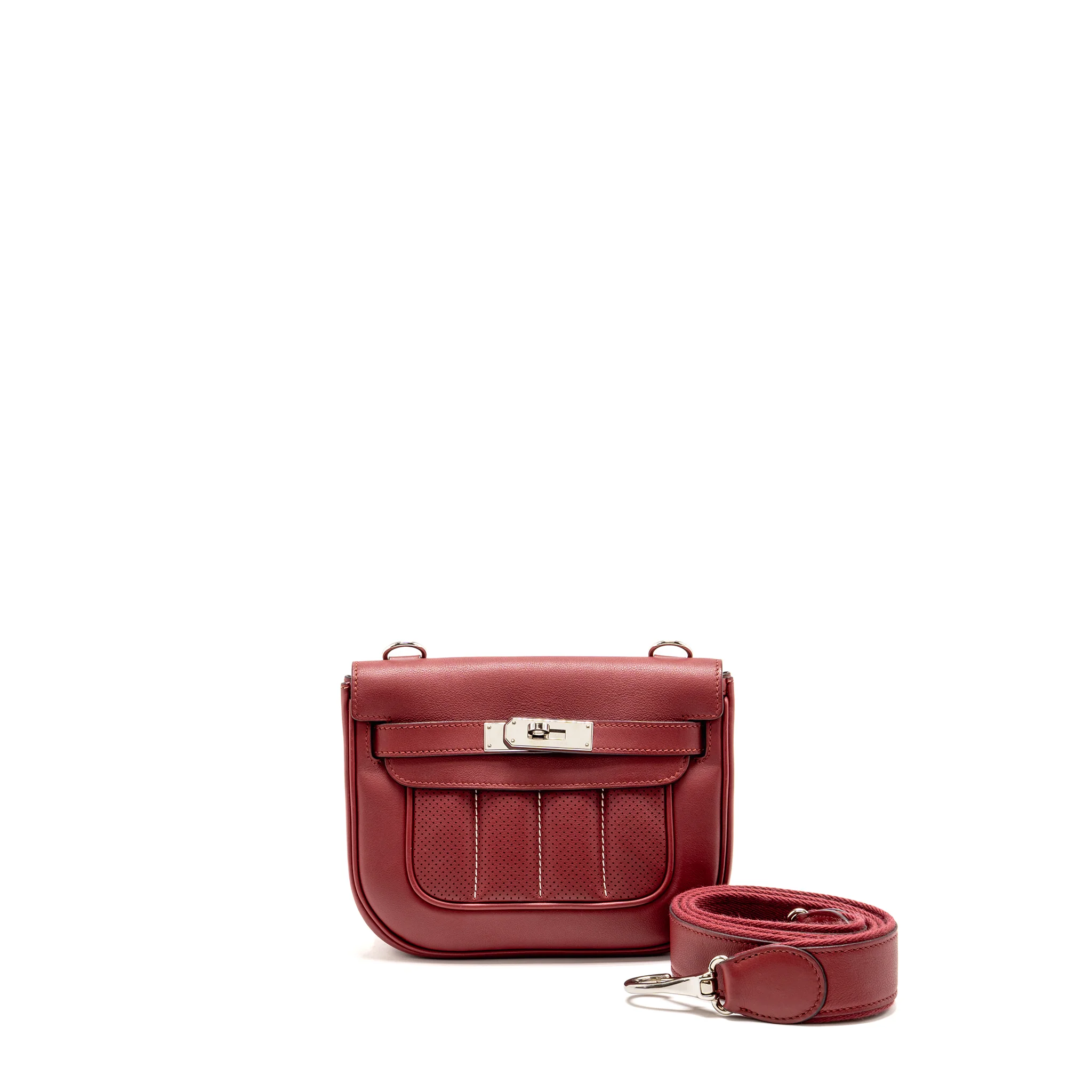 Hermes Berline Mini Swift K1 Rouge Grenat SHW Stamp X