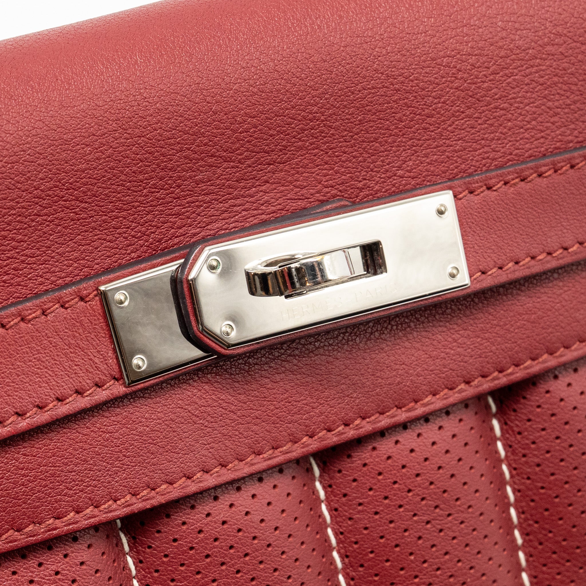 Hermes Berline Mini Swift K1 Rouge Grenat SHW Stamp X - Image 13