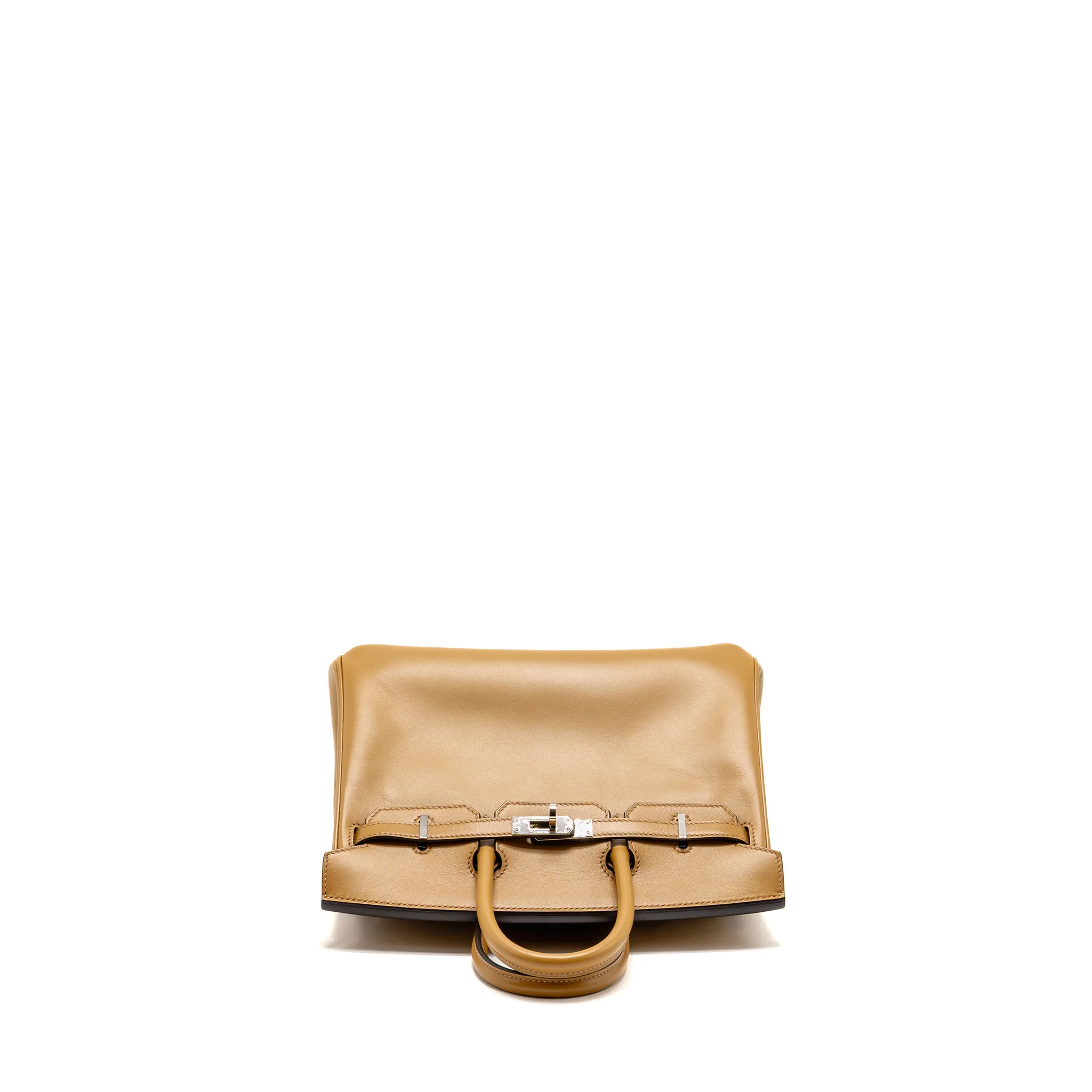 Hermes Birkin 25 Tadelakt Leather Poussiere SHW Stamp U - Image 5