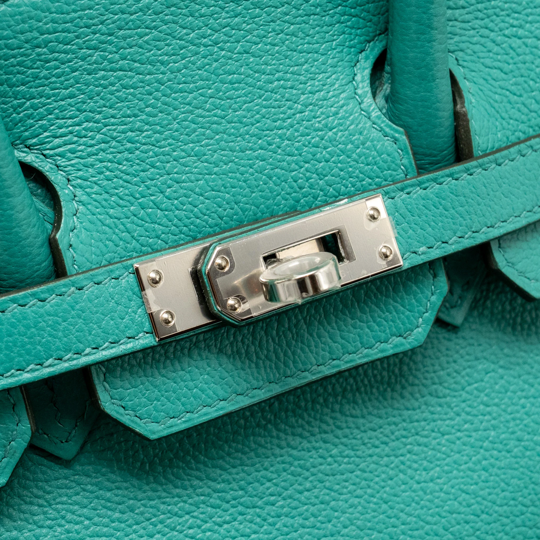 Hermes Birkin 25 Taurillon Novello Vert Verona/Rose Lipstick SHW Stamp Y - Image 15
