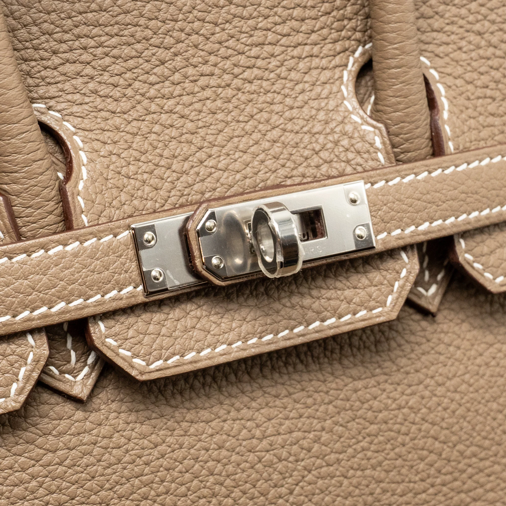 Hermes Birkin 25 Togo Etoupe SHW Stamp U - Image 14