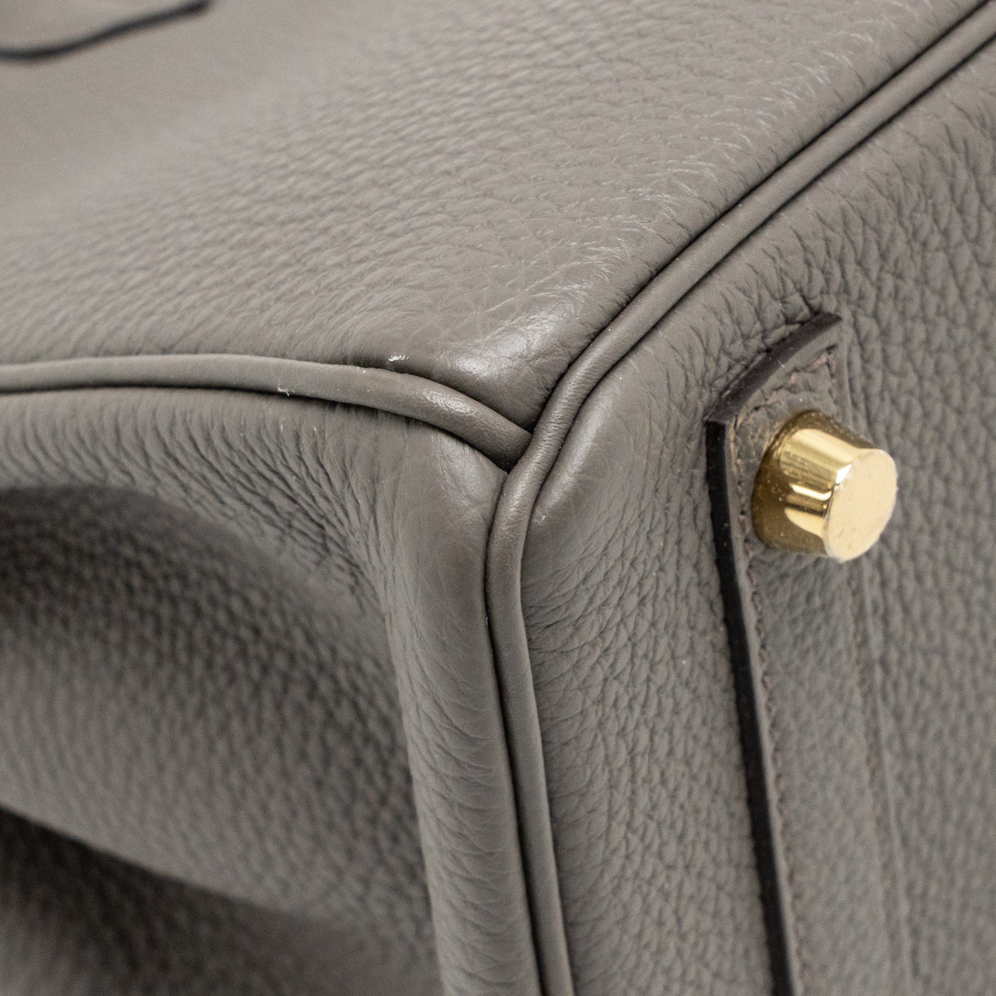 Hermes Birkin 25 Togo Gris Etain GHW Stamp U - Image 11