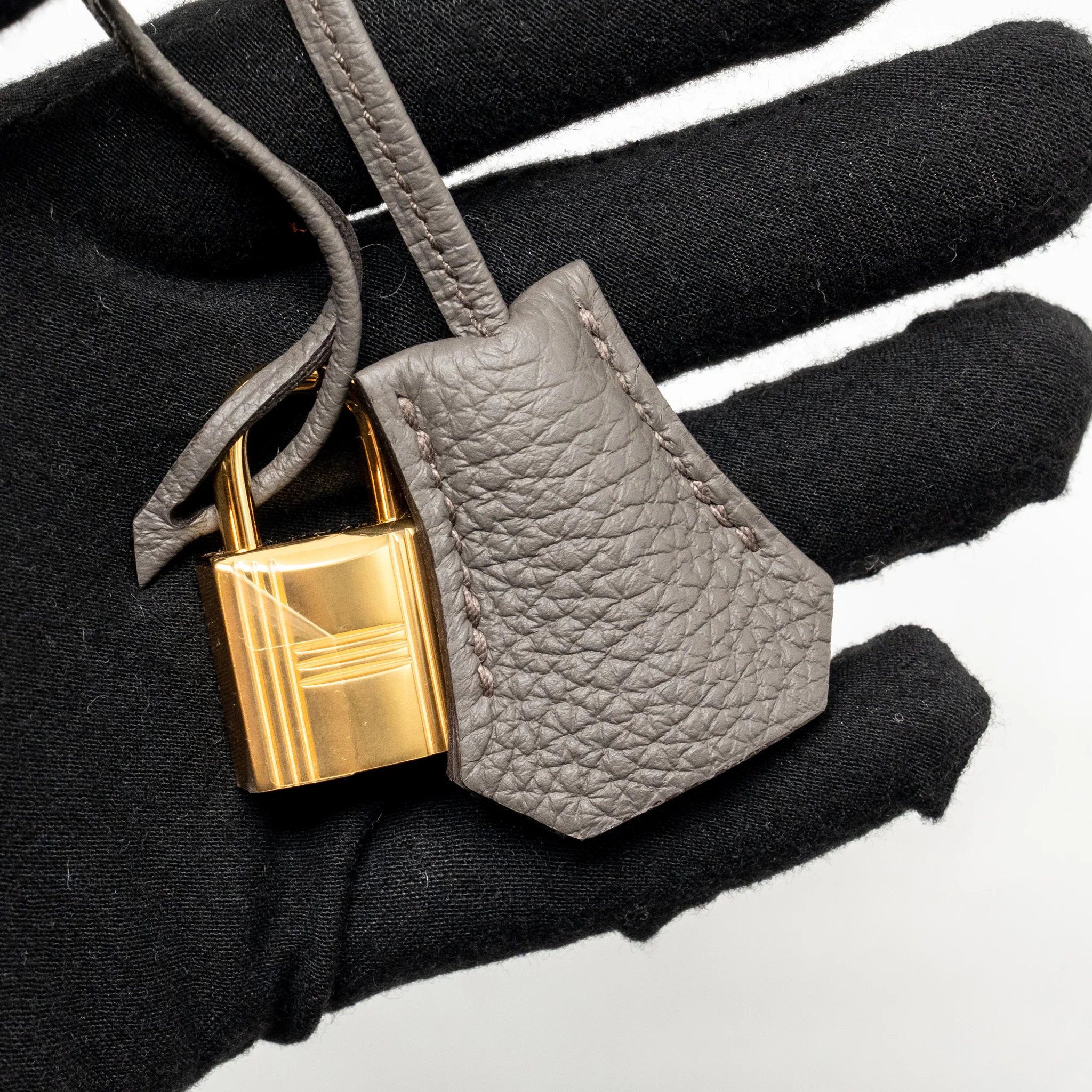 Hermes Birkin 25 Togo Gris Etain GHW Stamp U - Image 18