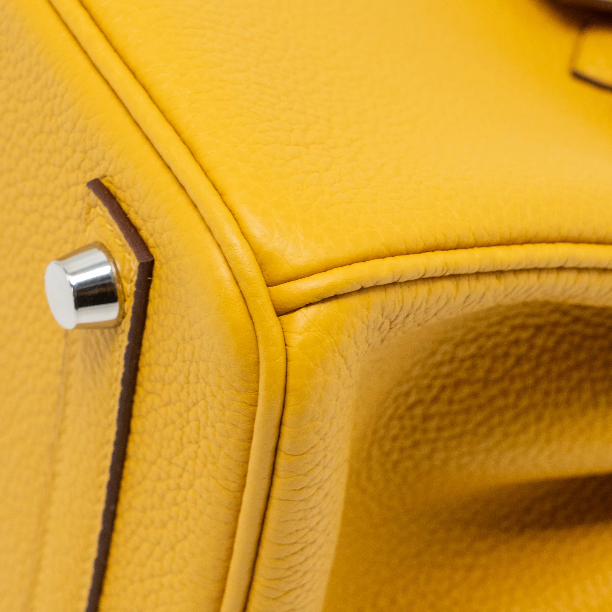 Hermes Birkin 25 togo jaune amber SHW stamp Y - Image 10