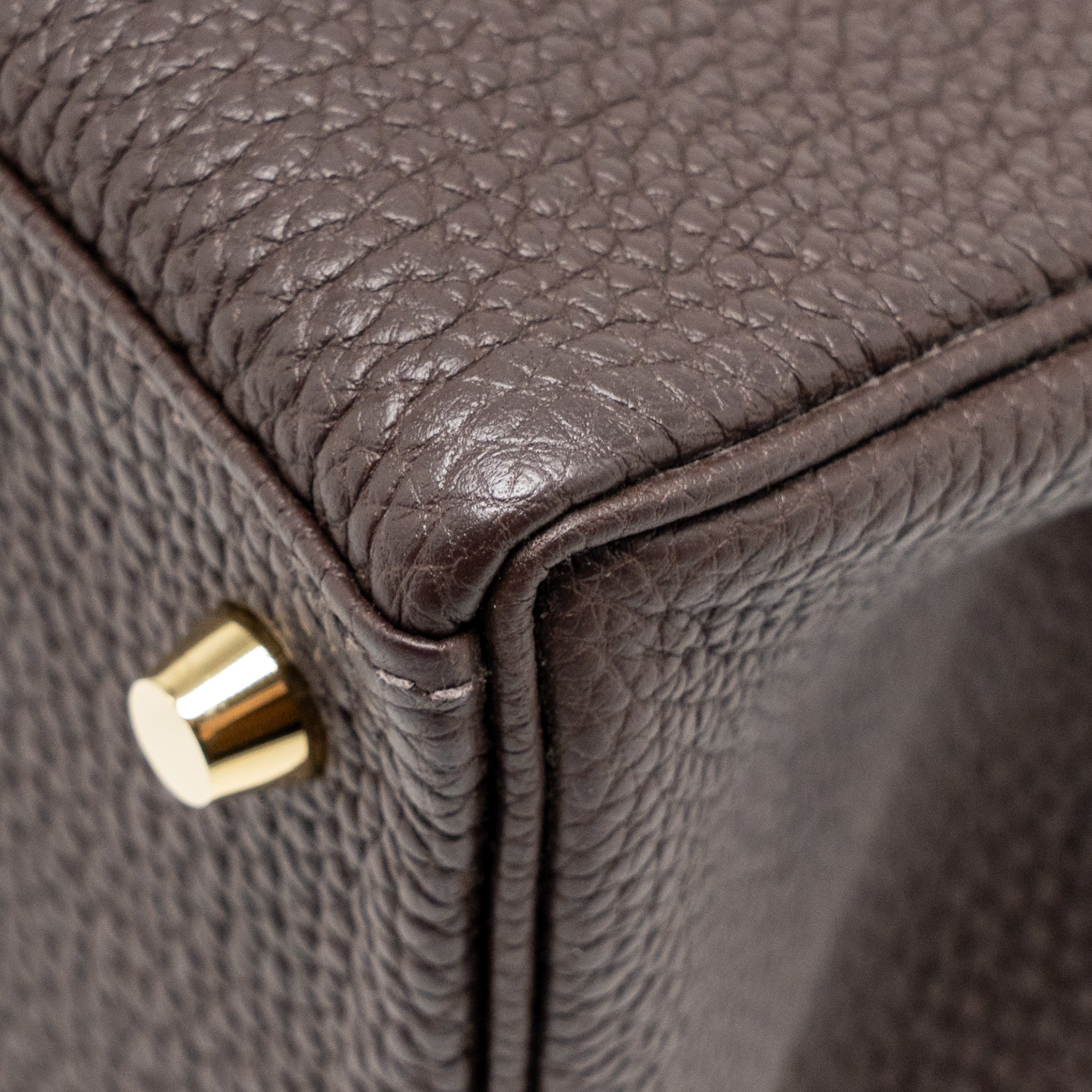 Hermes Kelly 28 Togo Chocolate GHW Stamp Y - Image 11