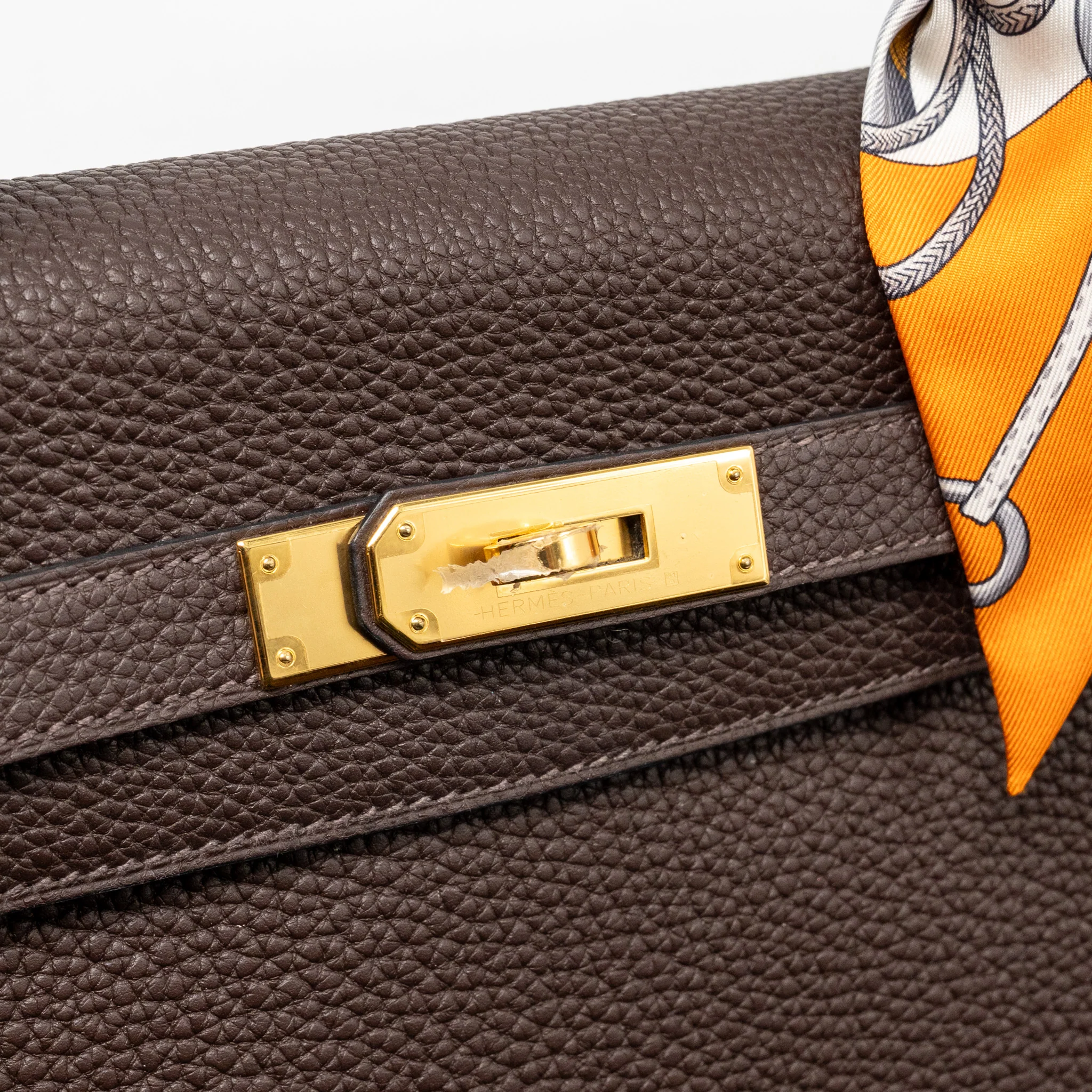 Hermes Kelly 28 Togo Chocolate GHW Stamp Y - Image 13