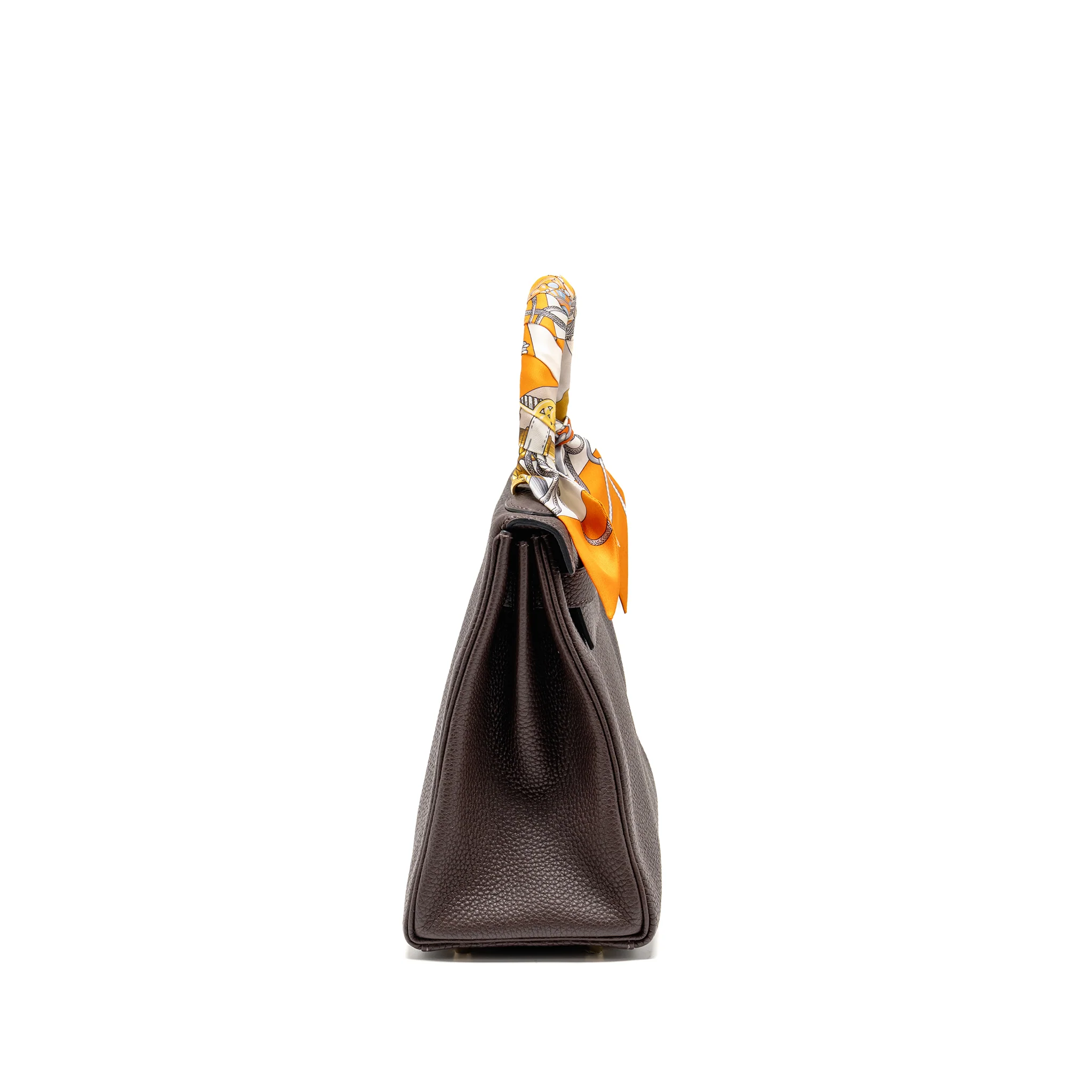 Hermes Kelly 28 Togo Chocolate GHW Stamp Y - Image 3