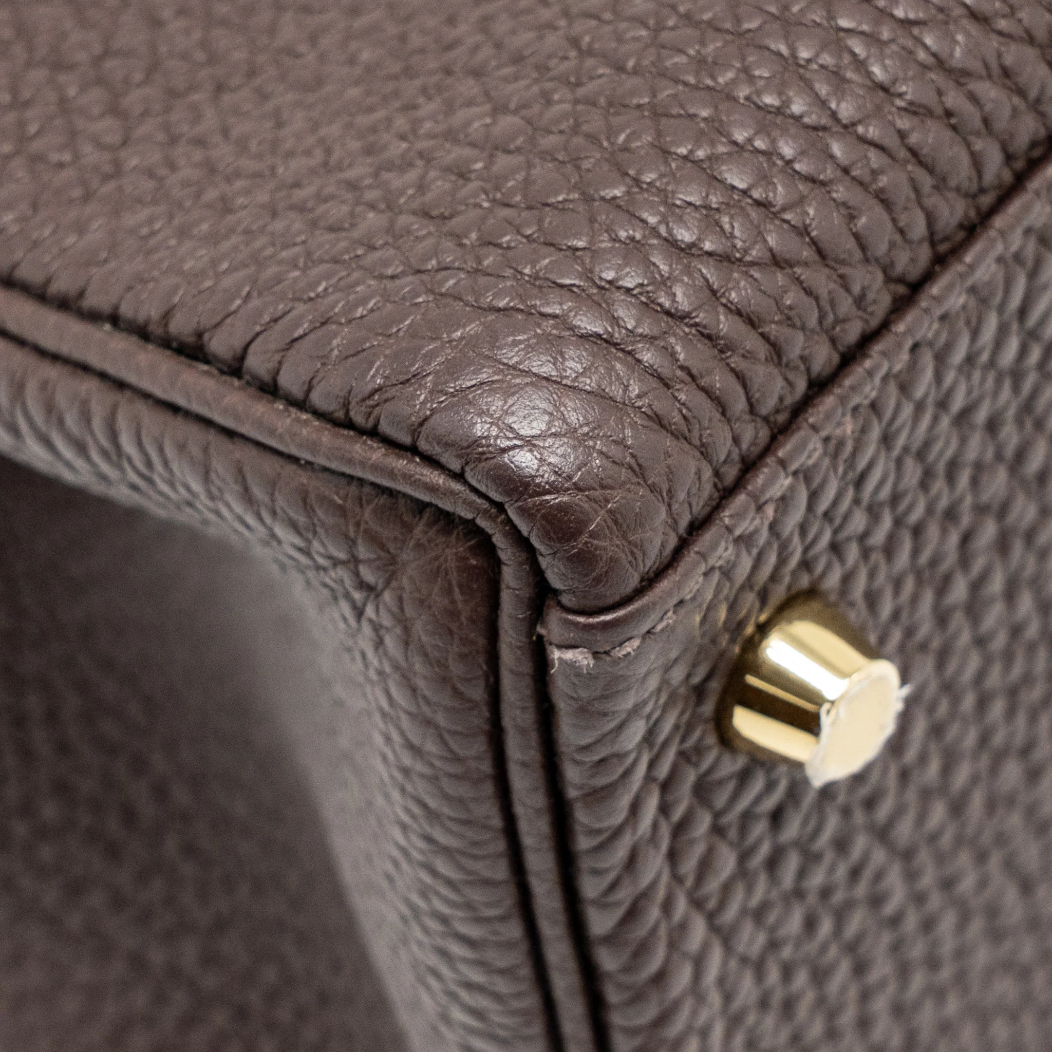 Hermes Kelly 28 Togo Chocolate GHW Stamp Y - Image 8
