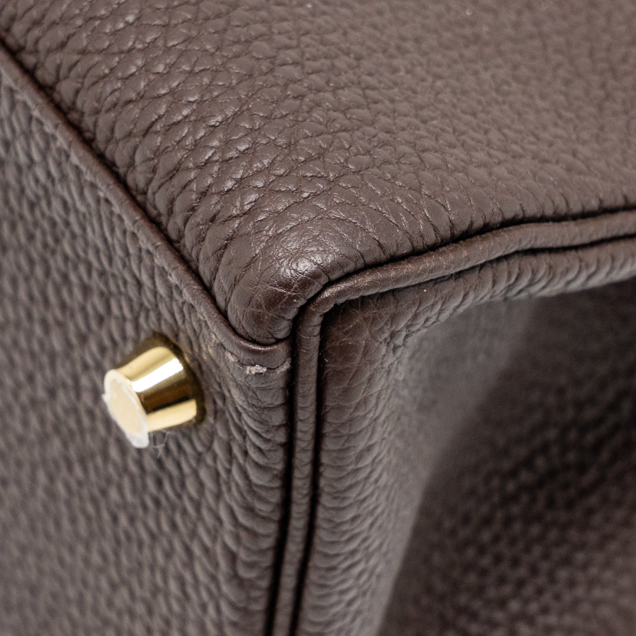Hermes Kelly 28 Togo Chocolate GHW Stamp Y - Image 9