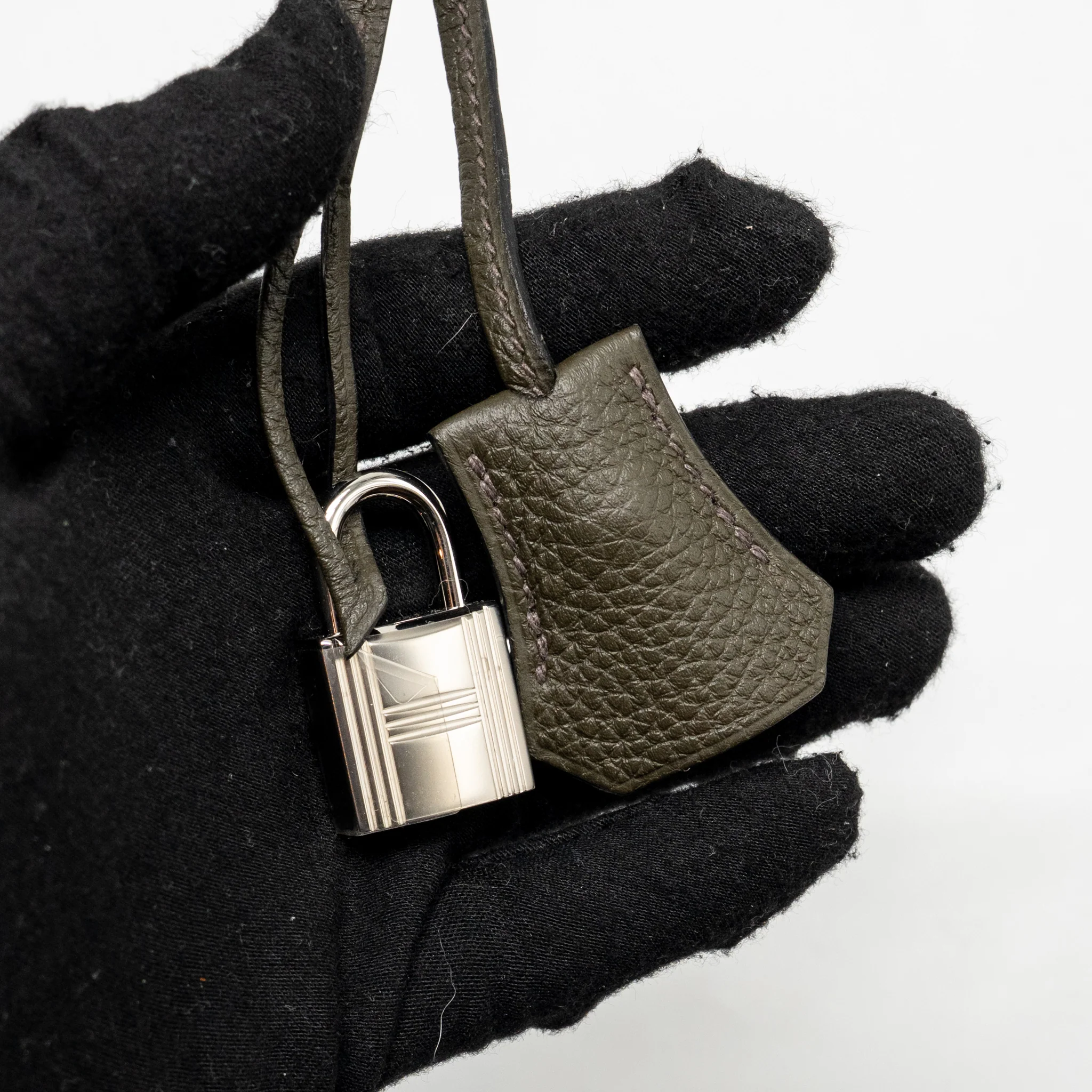 Hermes Birkin 25 togo Vert de Gris SHW stamp Y - Image 19