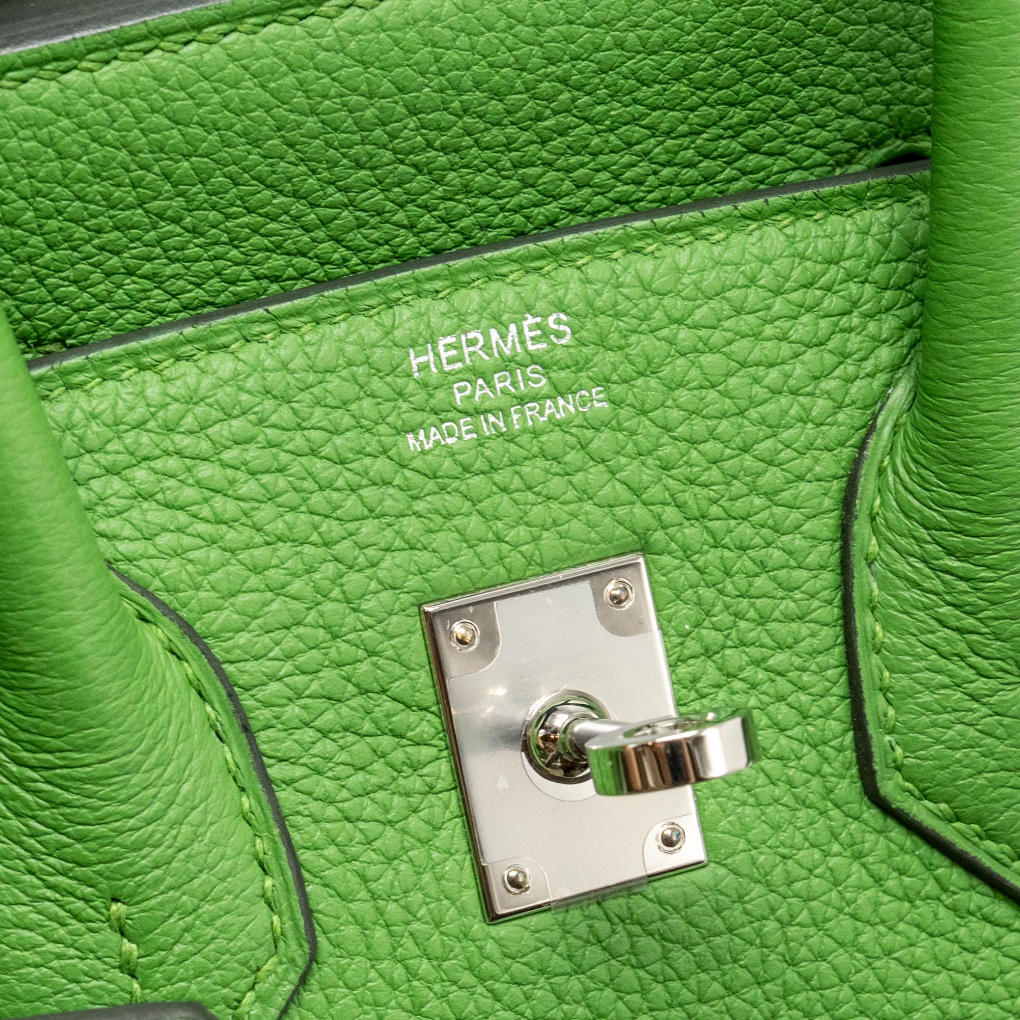 Hermes Birkin 25 Togo Vert Yucca SHW Stamp B - Image 16