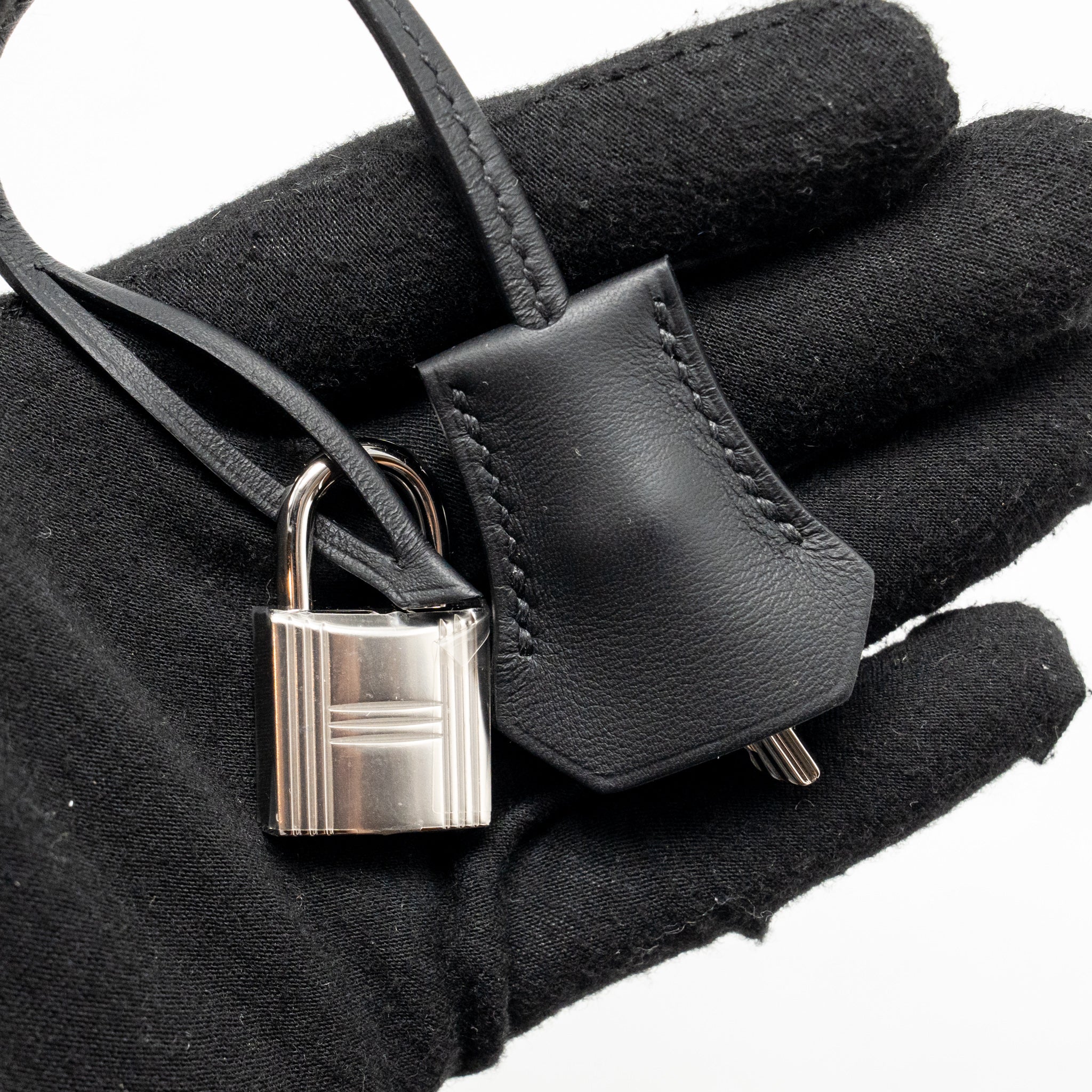 Hermes Birkin 25 toile swift / canvas black SHW stamp K - Image 18