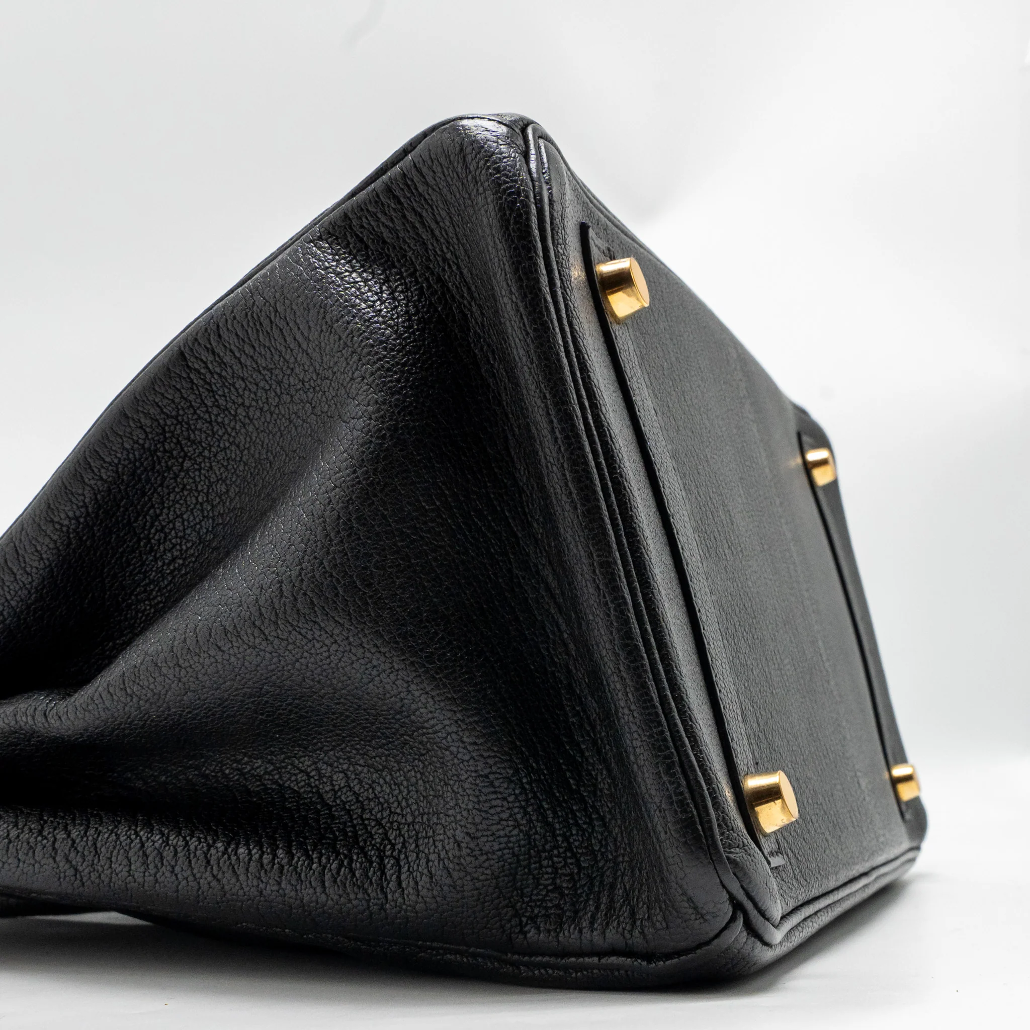 Hermes birkin 30 Chèvre de Coromandel Black GHW Stamp Square C - Image 7