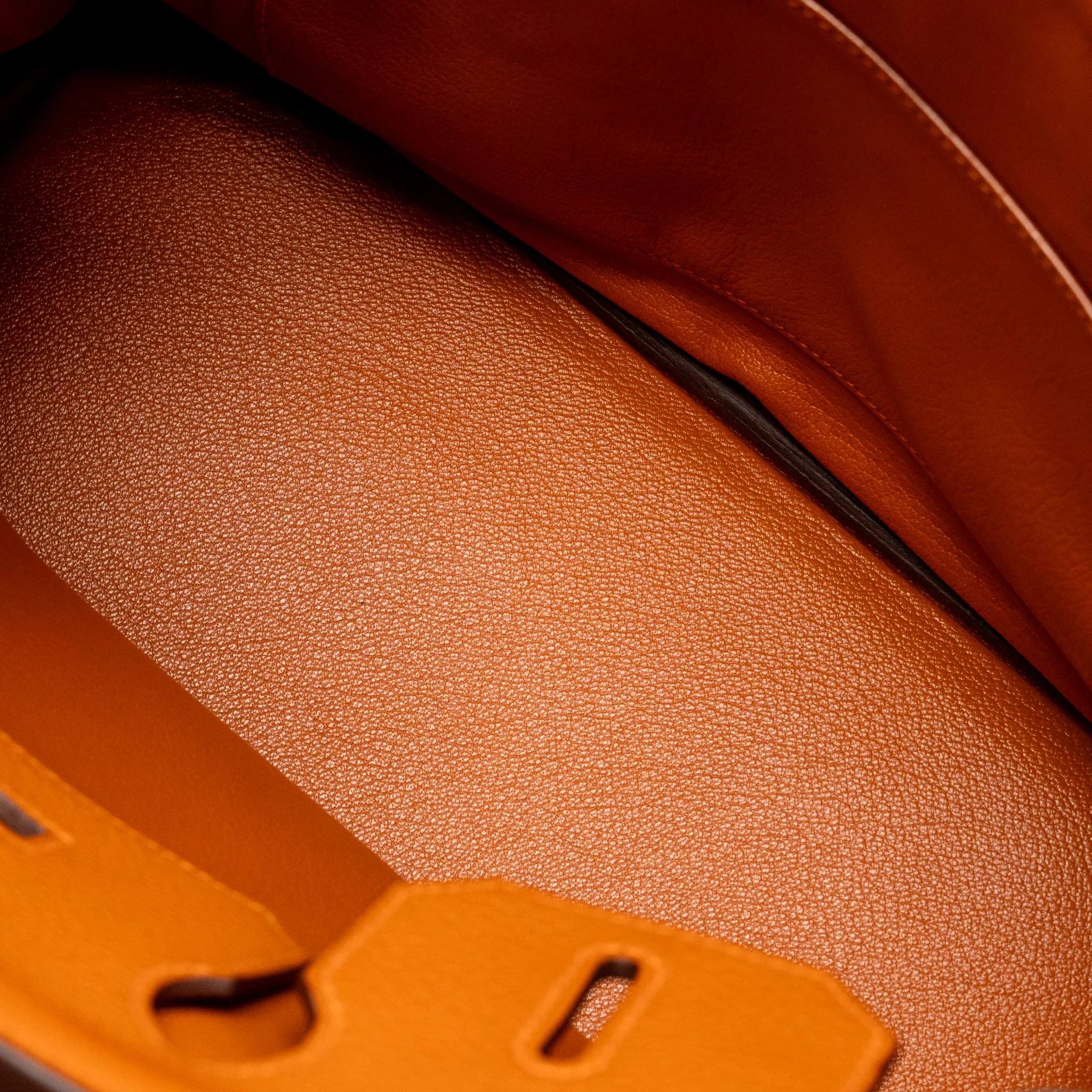 Hermes Birkin 30 Clemence Orange SHW Stamp Square I - Image 16