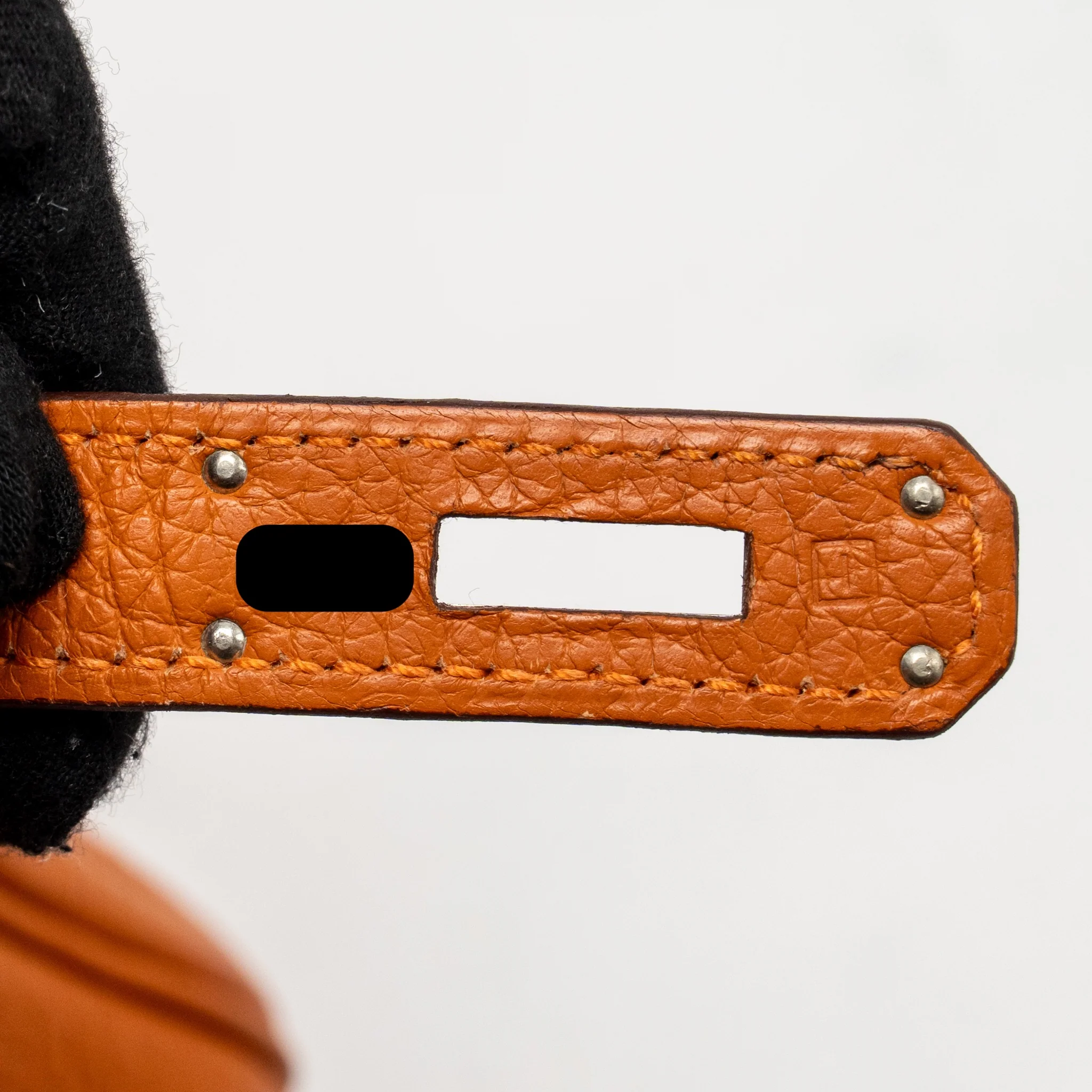 Hermes Birkin 30 Clemence Orange SHW Stamp Square I - Image 17