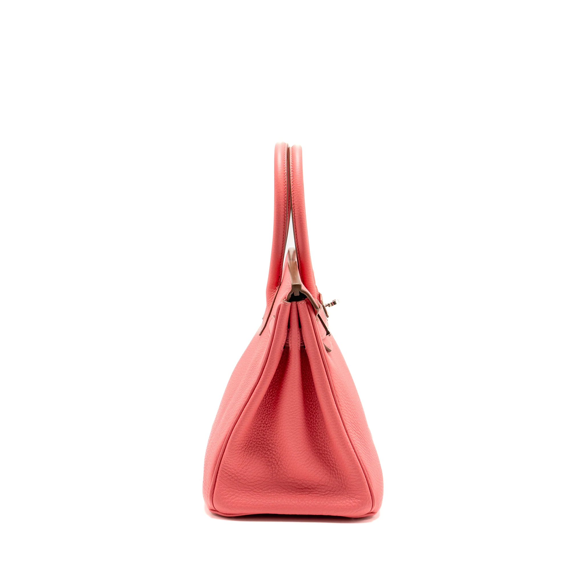 Hermes Birkin 30 Clemence Rose Lipstick SHW Stamp Square R - Image 3