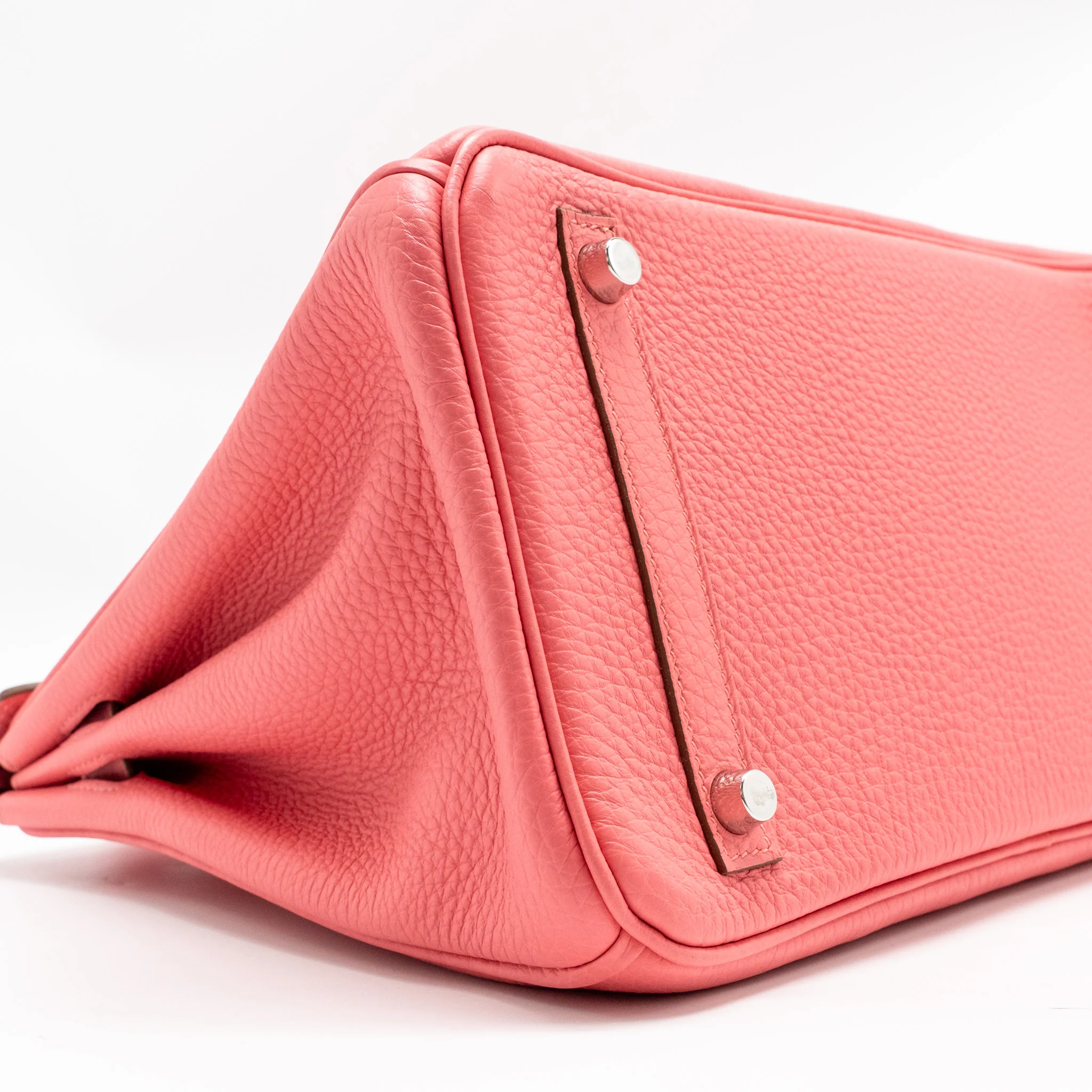 Hermes Birkin 30 Clemence Rose Lipstick SHW Stamp Square R - Image 6