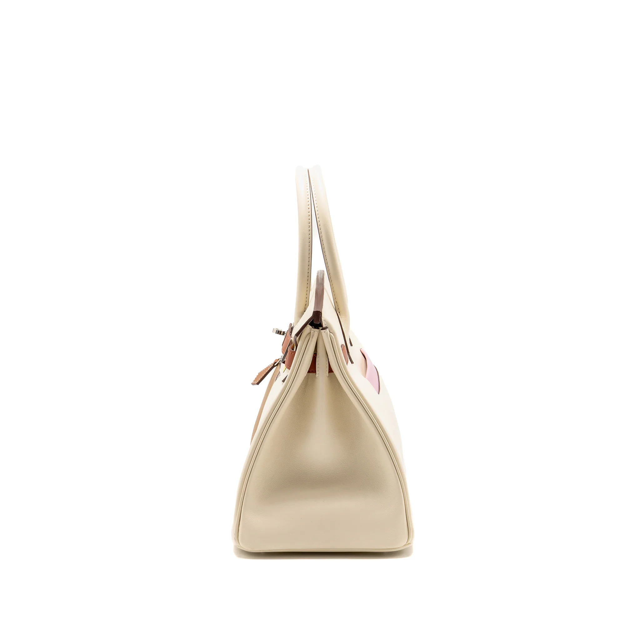 Hermes Birkin 30 COLORMATIC SWIFT NATA/CHAI/CUIVRE/LIME/MAUVE SHW STAMP U - Image 4