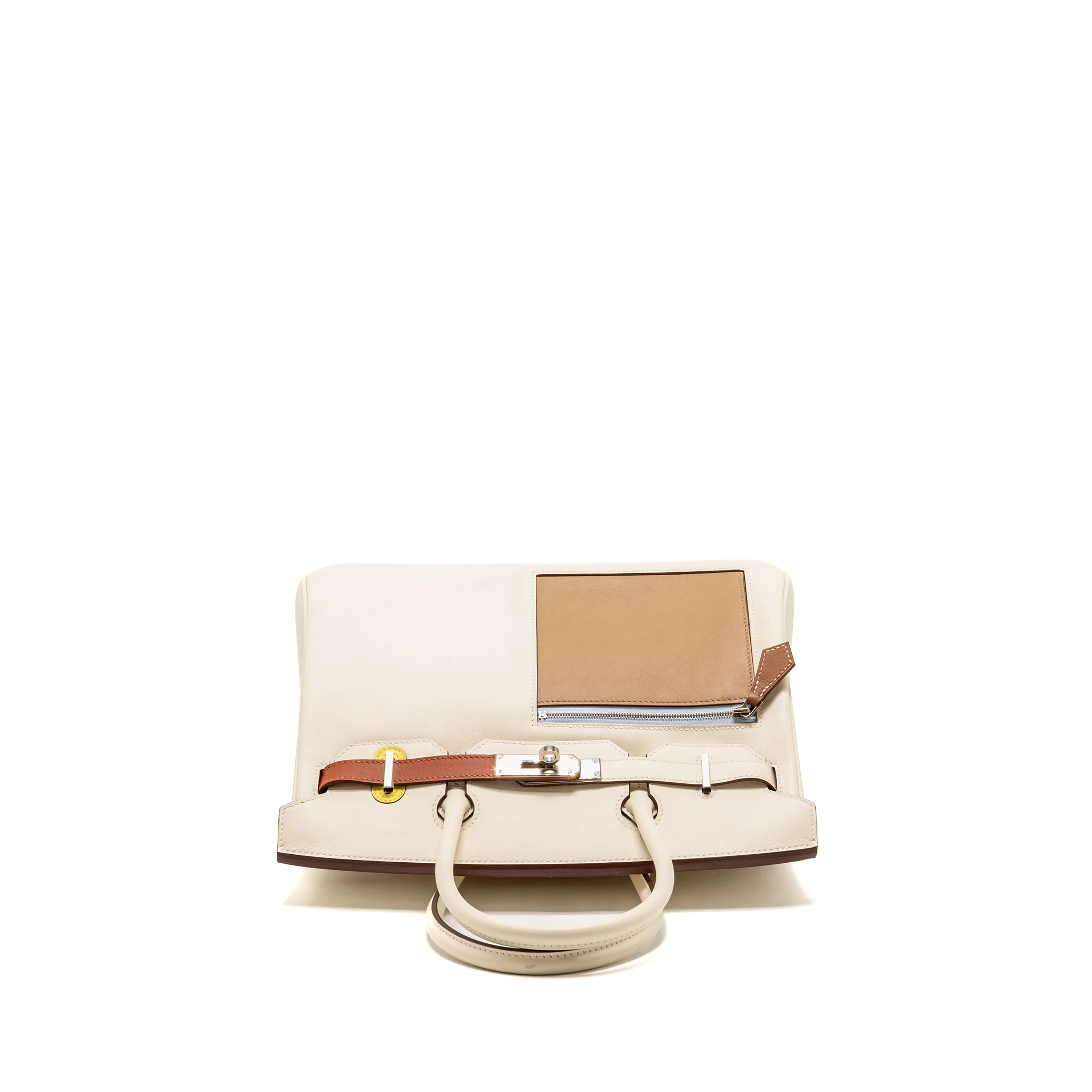 Hermes Birkin 30 COLORMATIC SWIFT NATA/CHAI/CUIVRE/LIME/MAUVE SHW STAMP U - Image 5