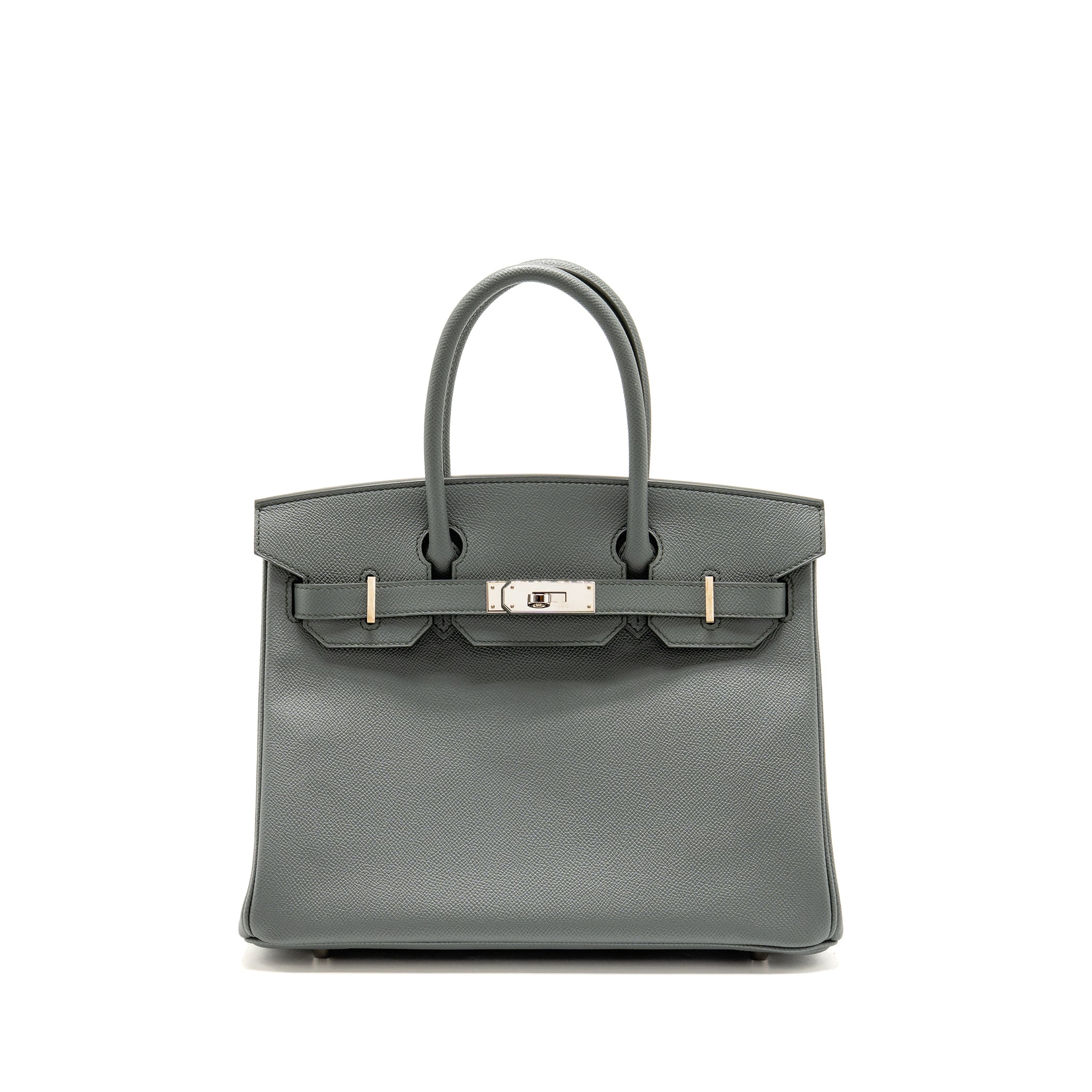 Hermes Birkin 30 Epsom Vert Amande SHW Stamp Y