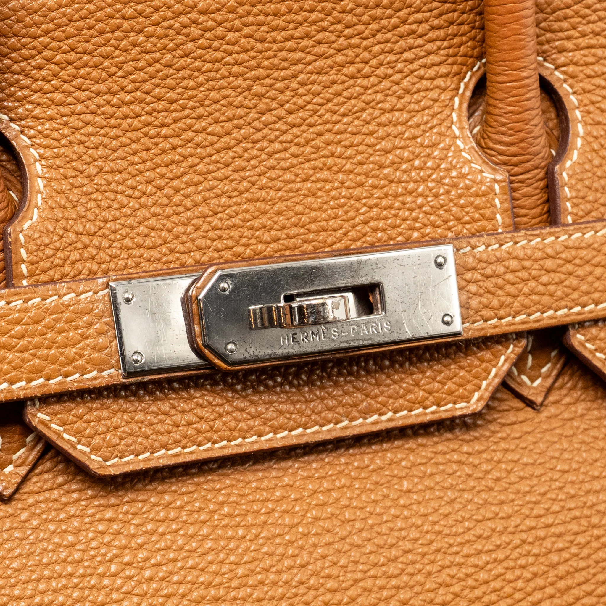 Hermes Birkin 30 Togo Gold SHW Stamp Square G - Image 14