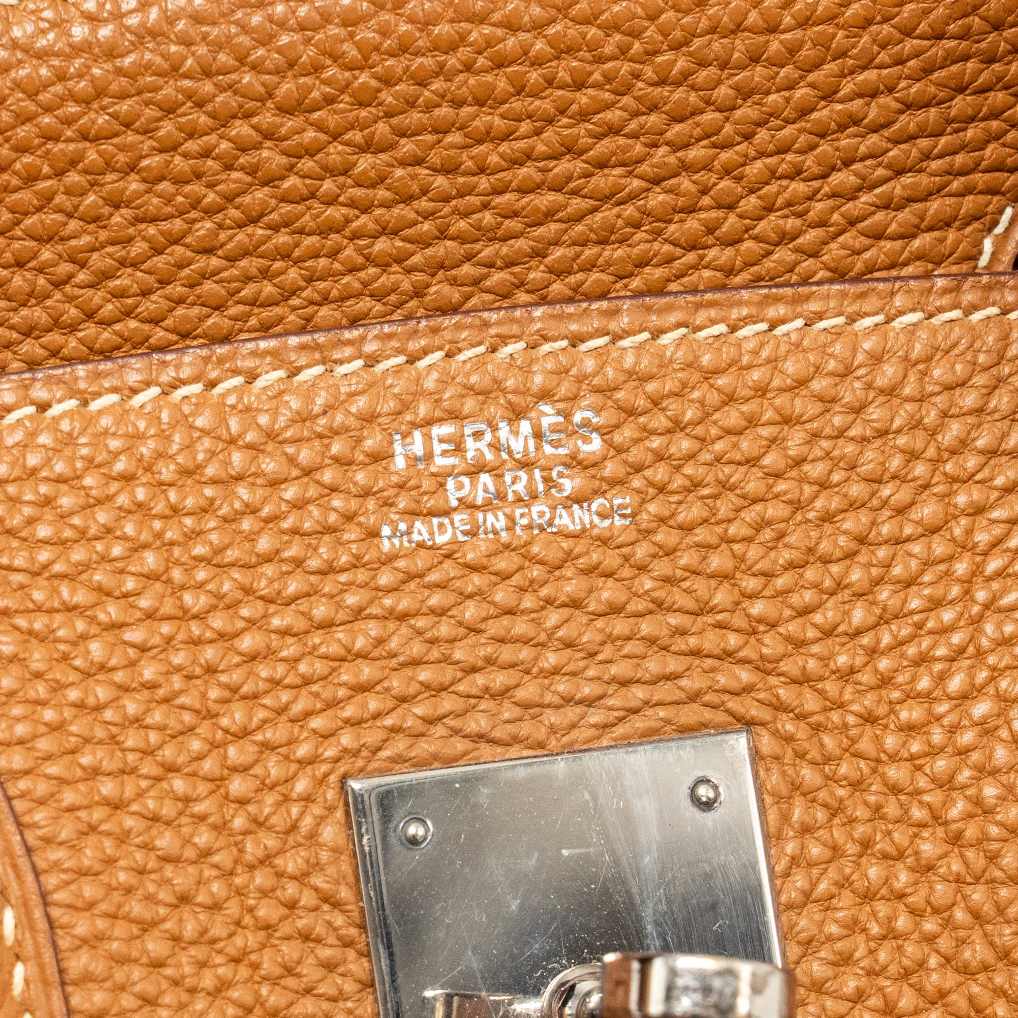 Hermes Birkin 30 Togo Gold SHW Stamp Square G - Image 15
