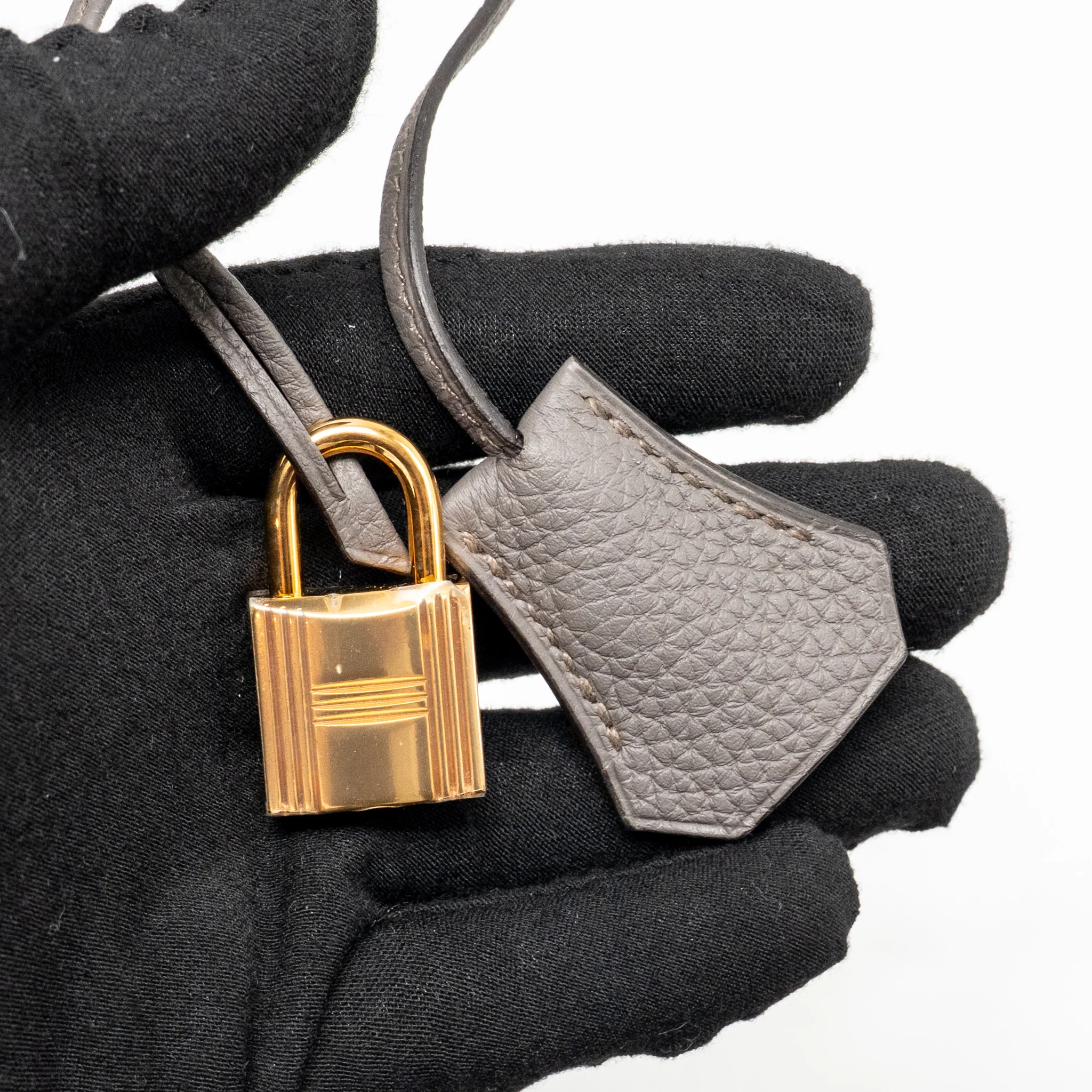 Hermes Birkin 30 Togo Gris Etain RGHW Stamp D - Image 19