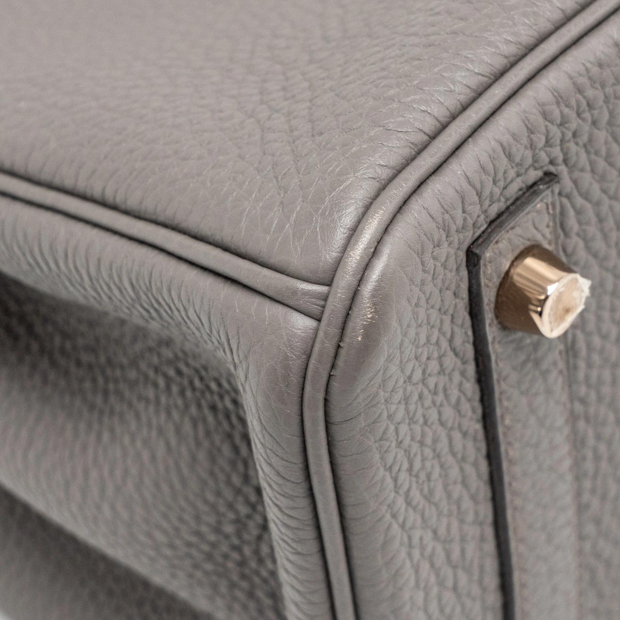 Hermes Birkin 30 Togo Gris Etain RGHW Stamp D - Image 8