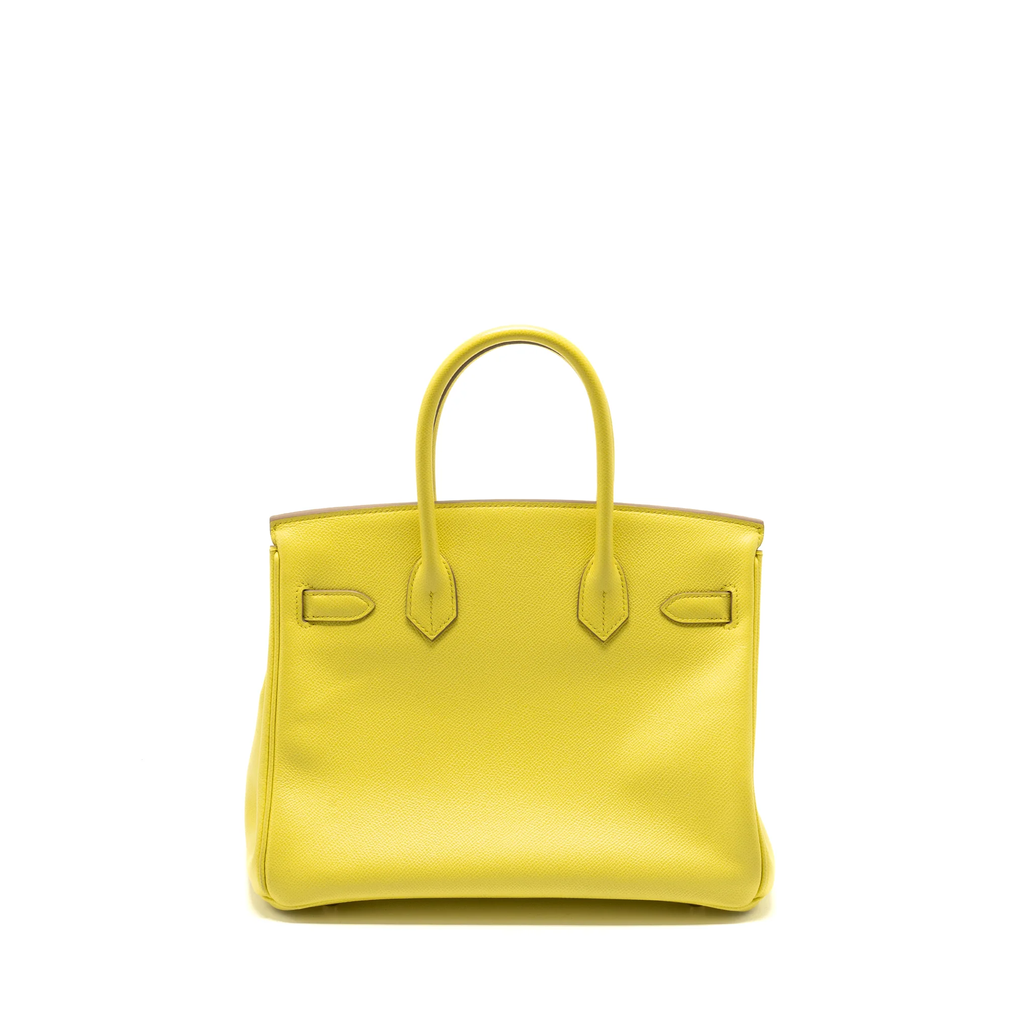 Hermes Birkin30 Epsom Lime GHW Stamp Square Q - Image 4