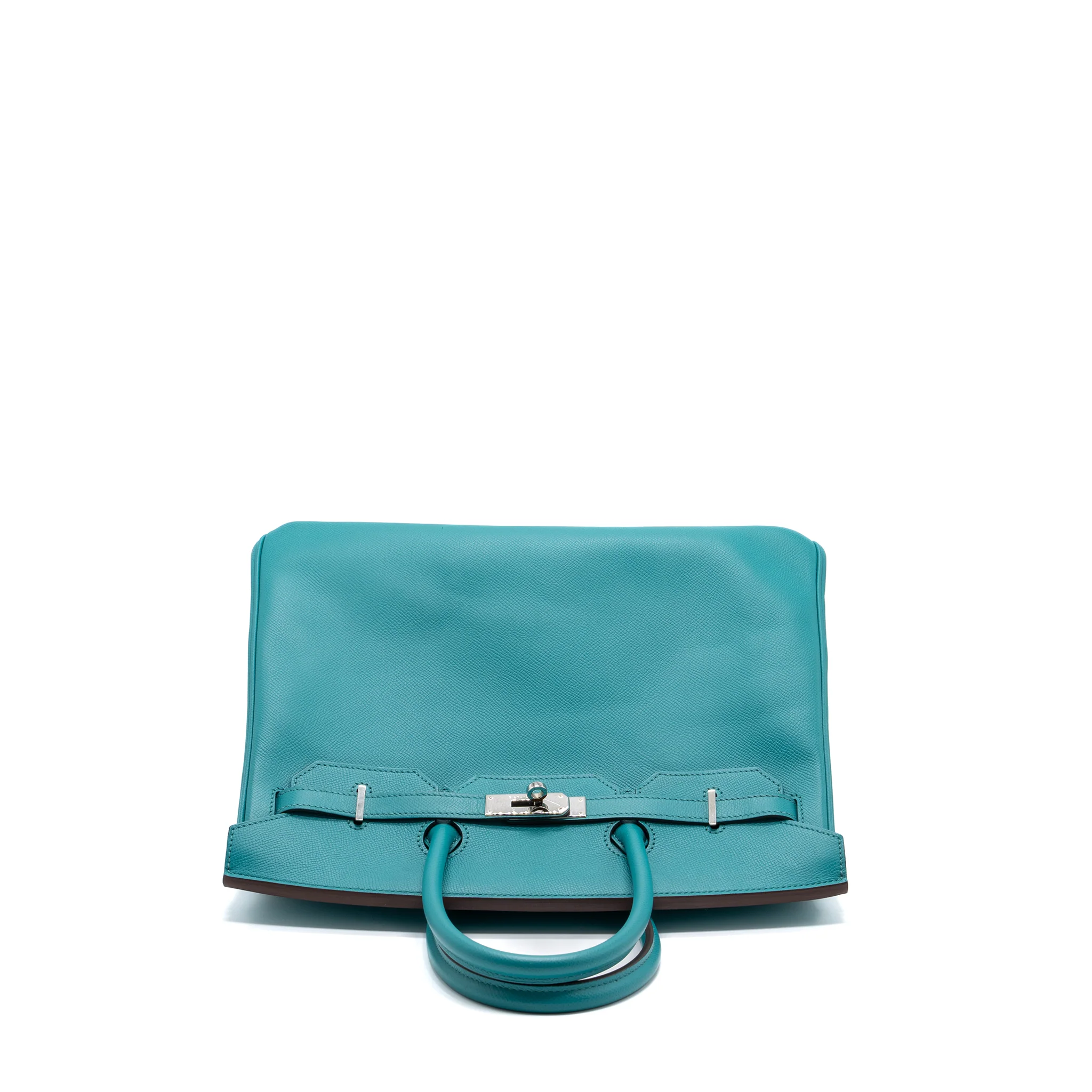 Hermes birkin 35 epsom blue paon SHW stamp square P - Image 6