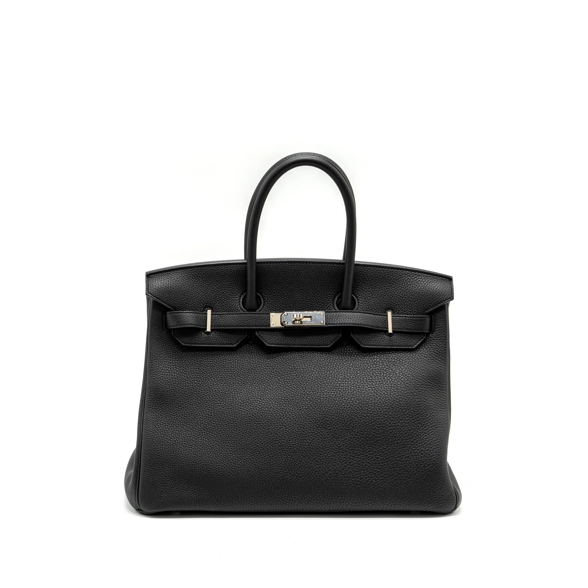 Hermes birkin 35 togo black SHW stamp C