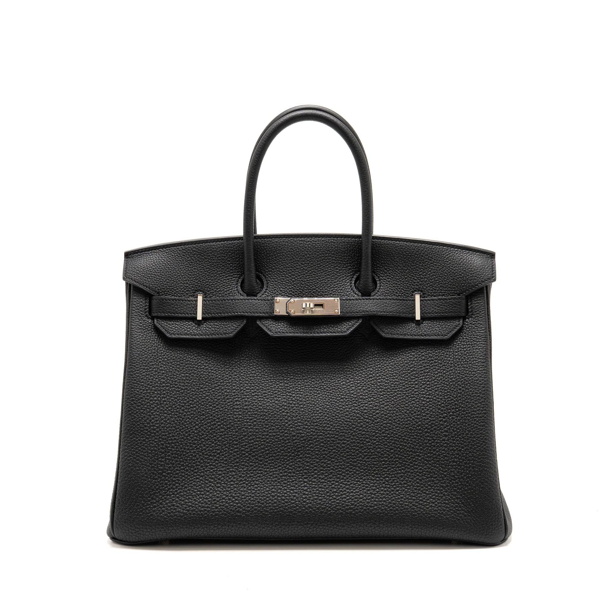 Hermes birkin 35 togo black SHW stamp U