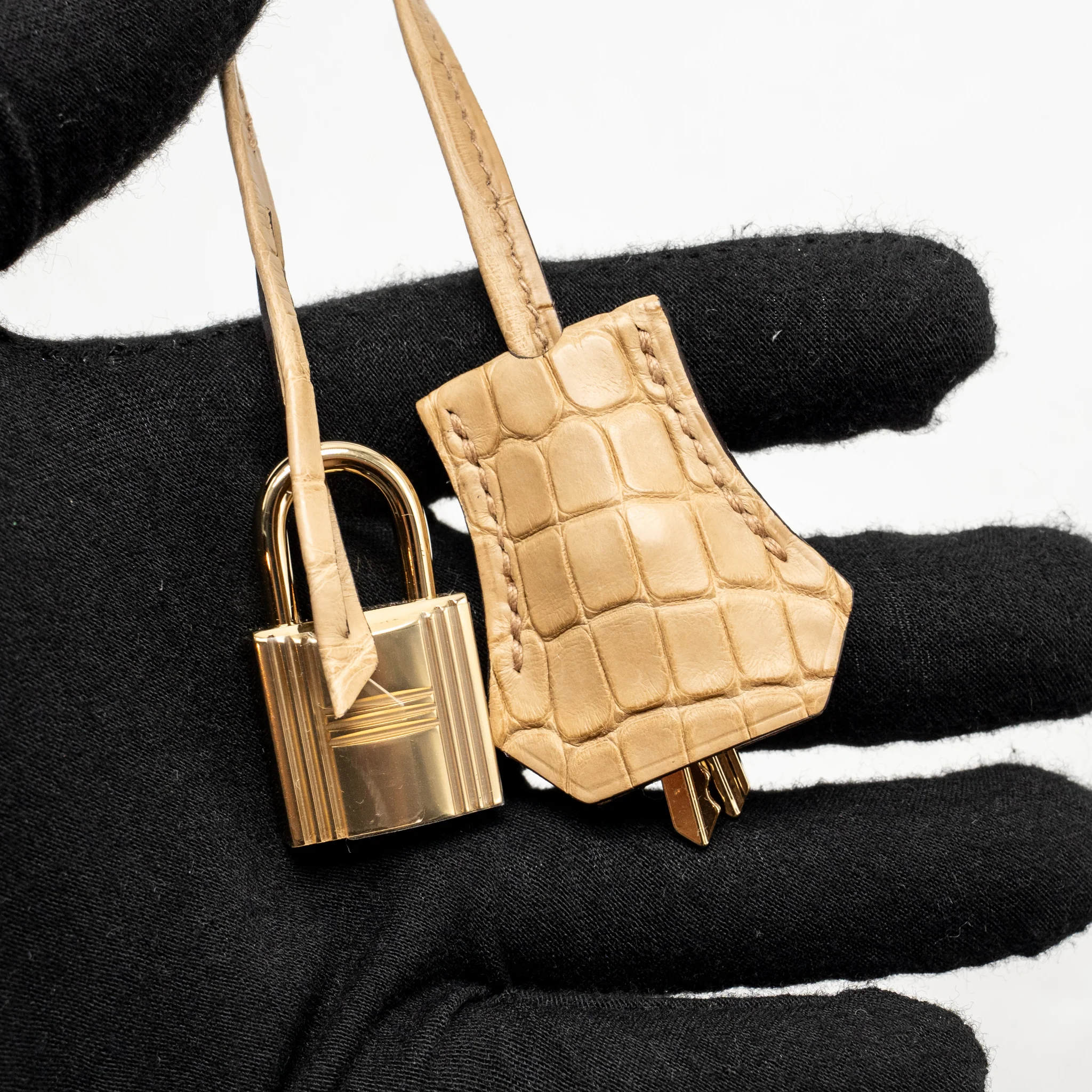 Hermes Birkin 25 Touch Togo/Alligator Mississippiensis Mat Chai LGHW Stamp U - Image 18