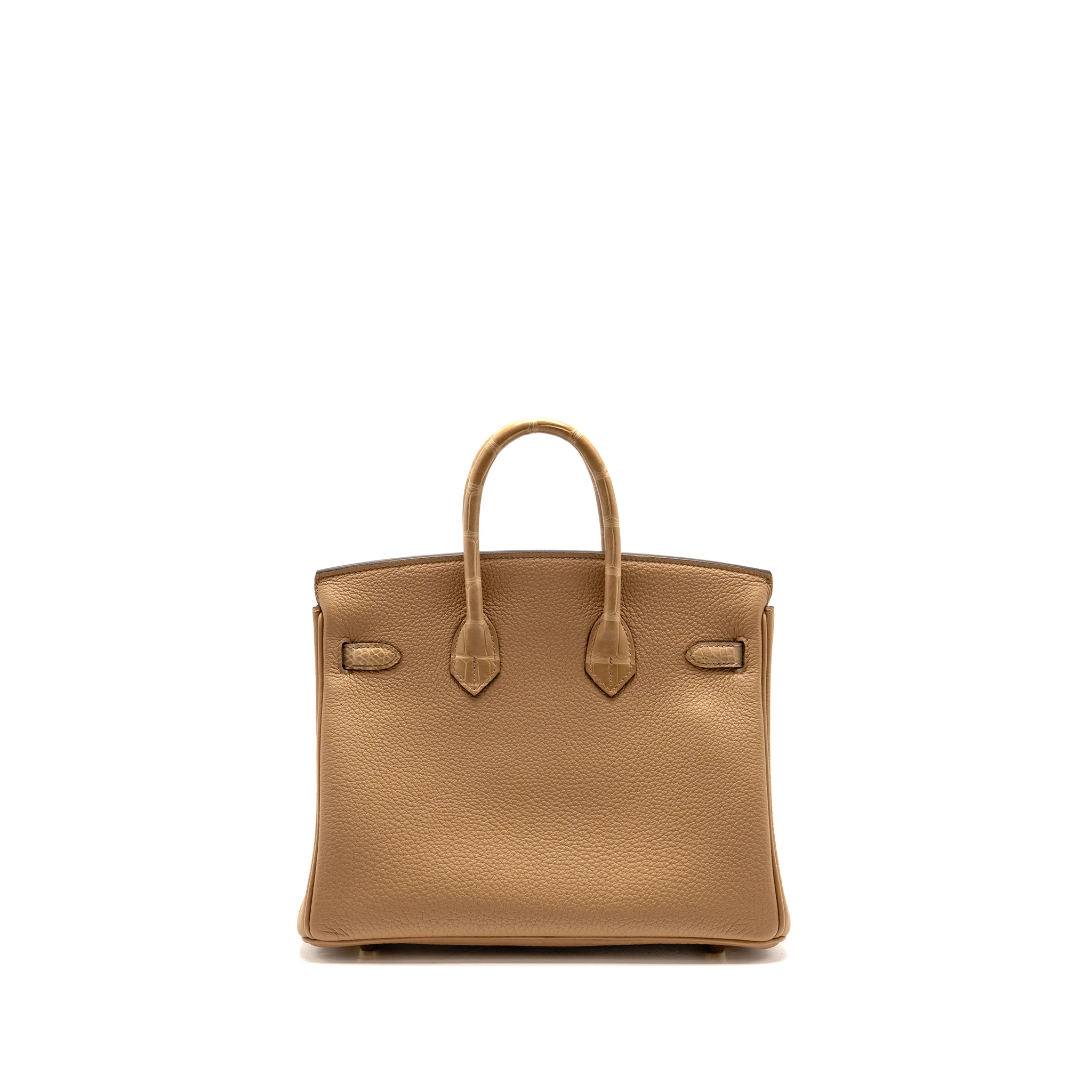 Hermes Birkin 25 Touch Togo/Alligator Mississippiensis Mat Chai LGHW Stamp U - Image 2