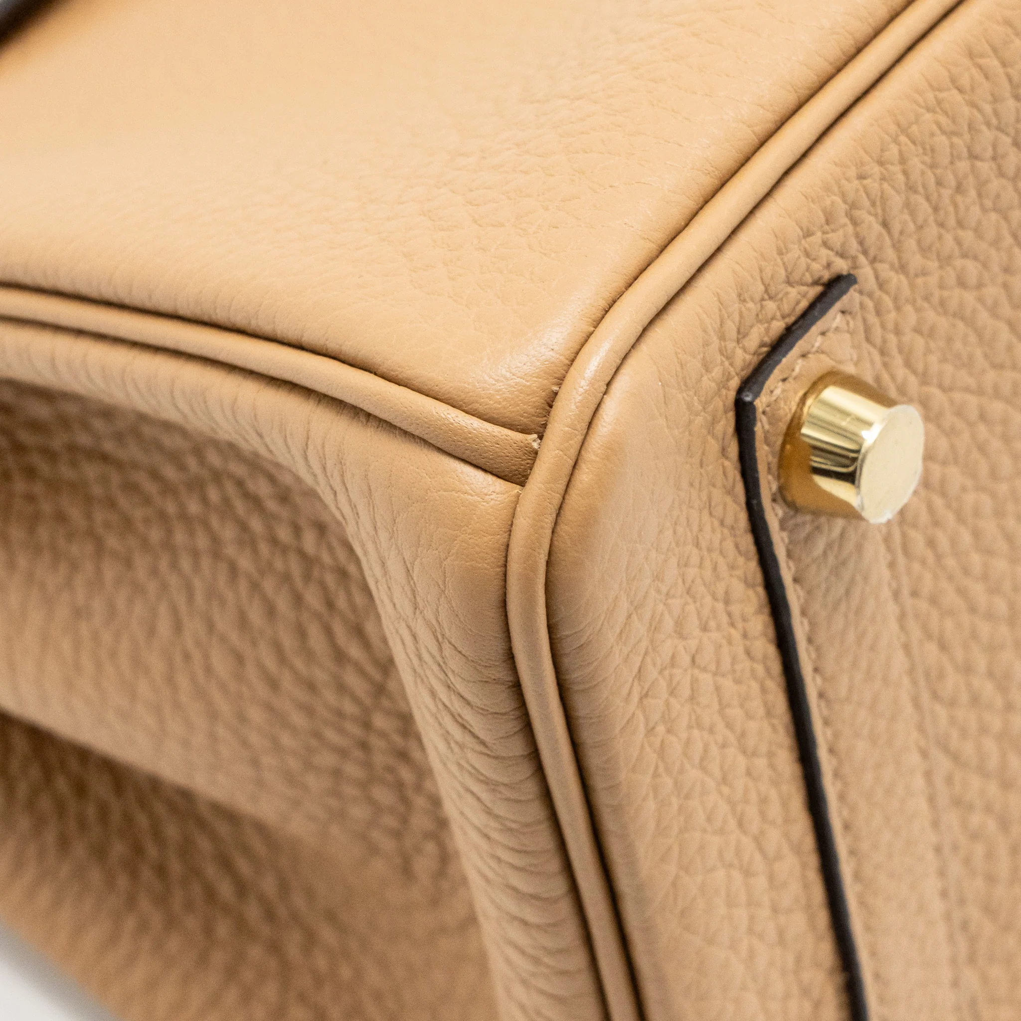 Hermes Birkin 25 Touch Togo/Alligator Mississippiensis Mat Chai LGHW Stamp U - Image 9