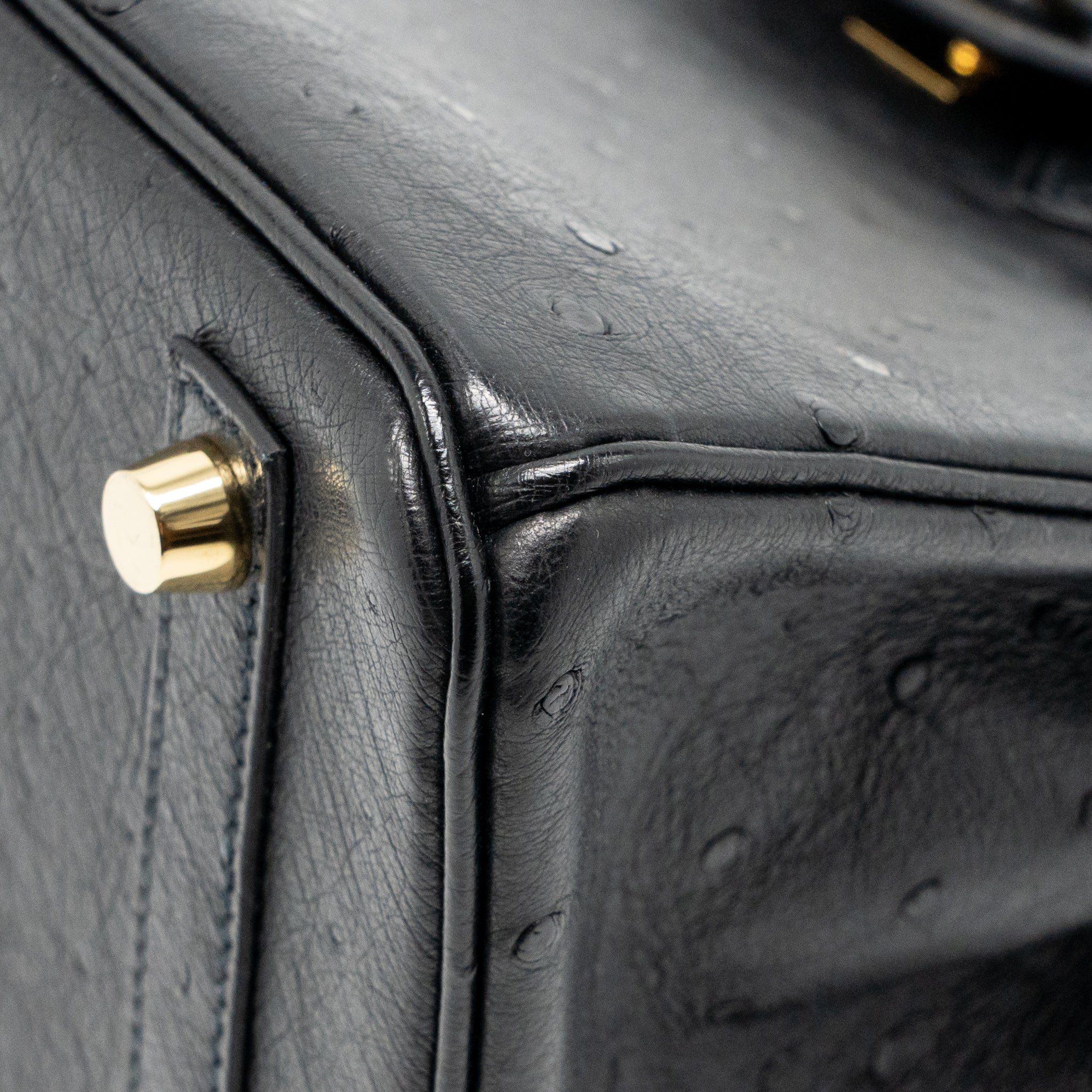 Hermes Birkin 25 Ostrich Black GHW Stamp Z - Image 10