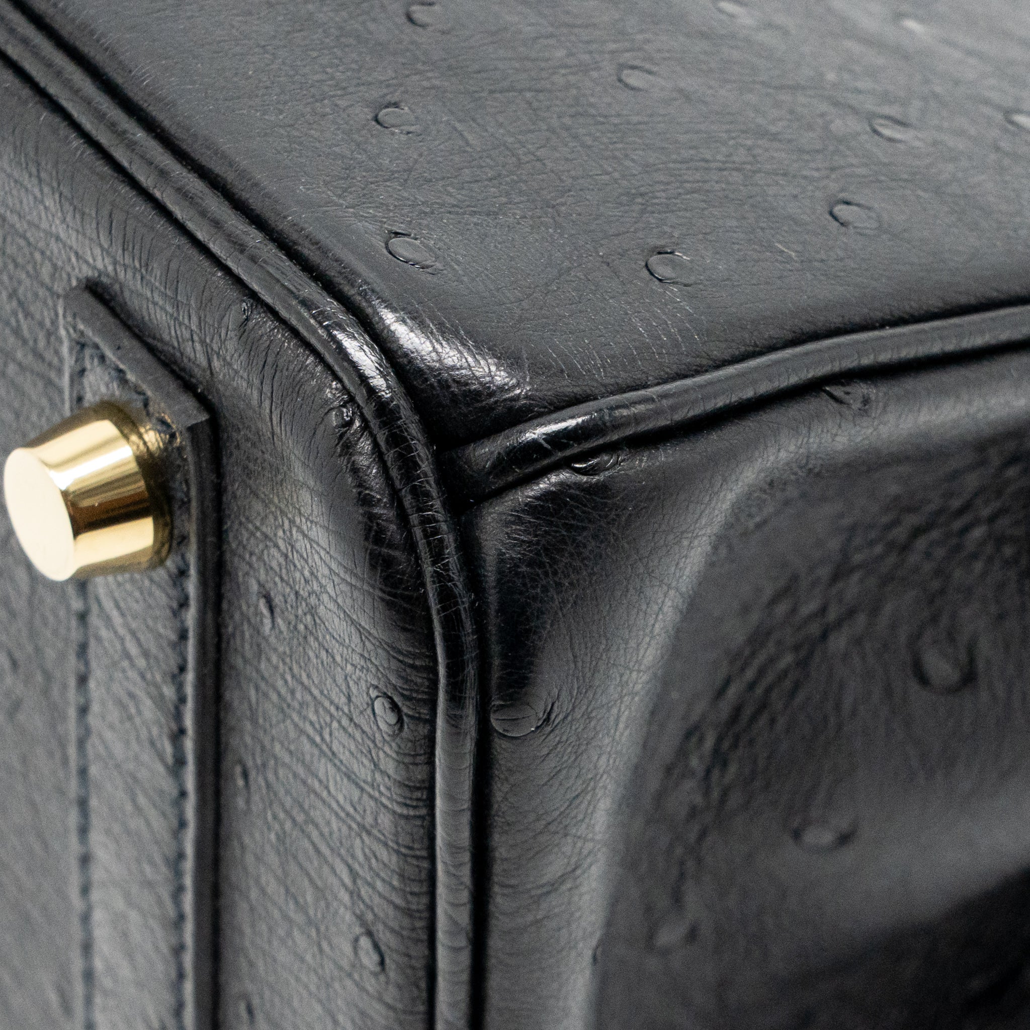 Hermes Birkin 25 Ostrich Black GHW Stamp Z - Image 12