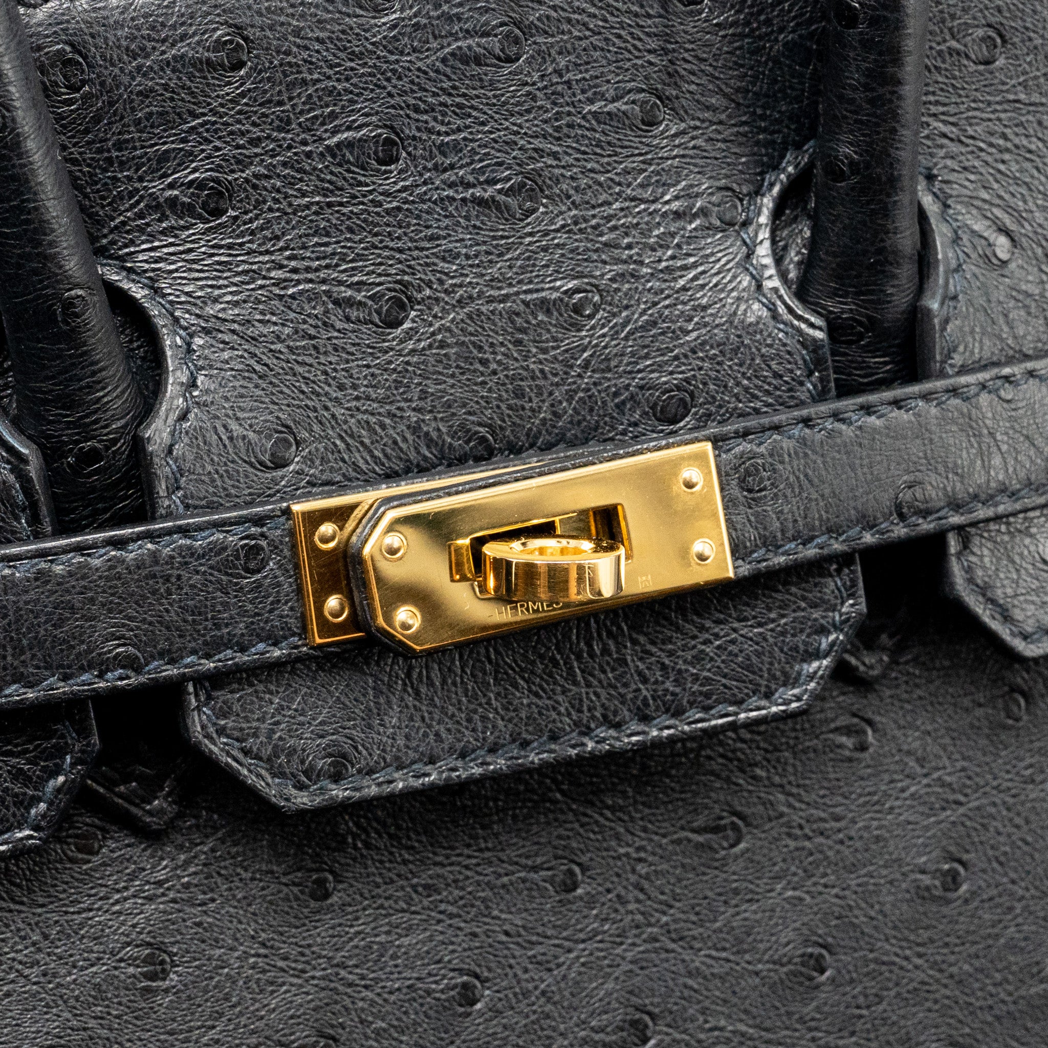 Hermes Birkin 25 Ostrich Black GHW Stamp Z - Image 14